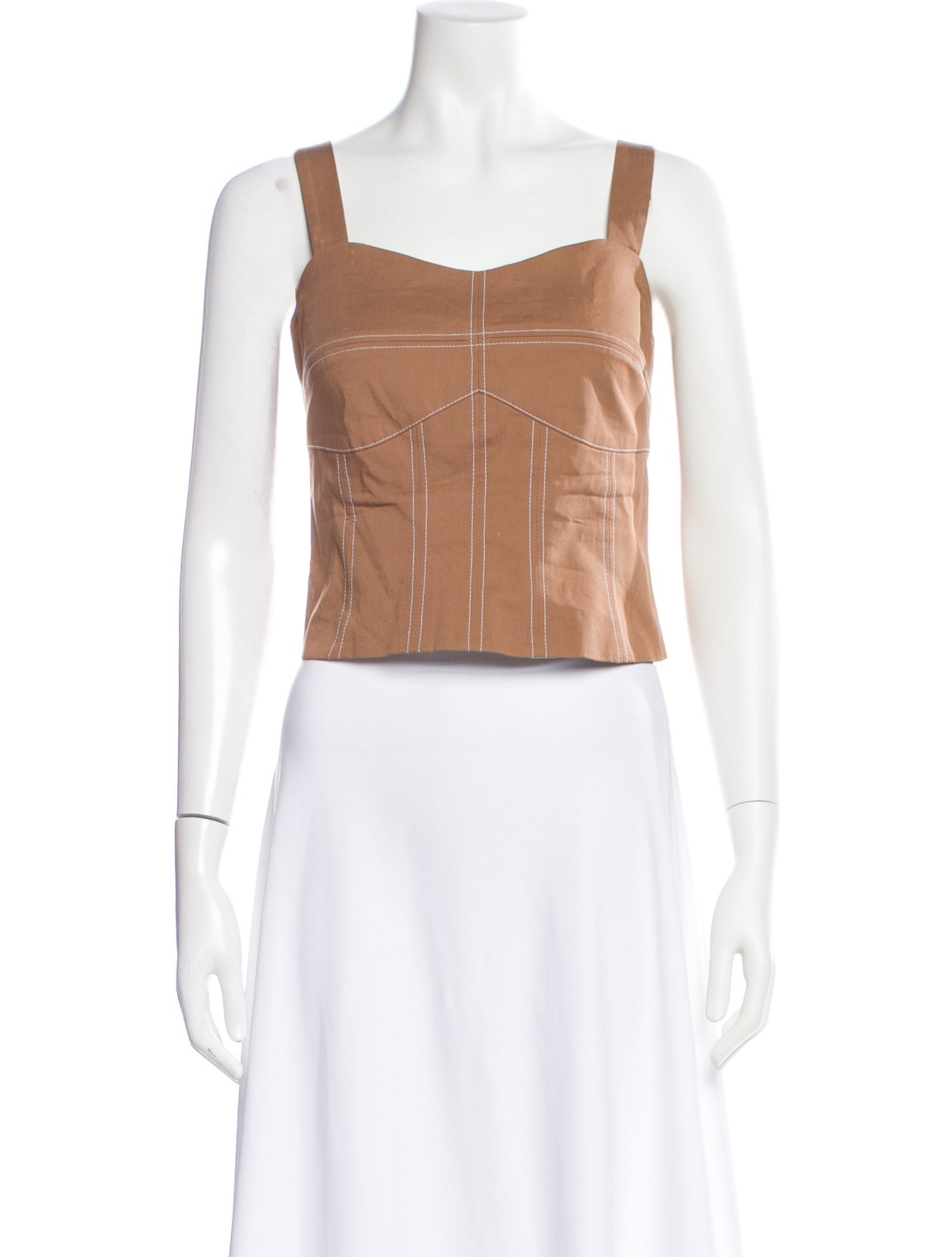 Sea New York Square Neckline Sleeveless Crop Top