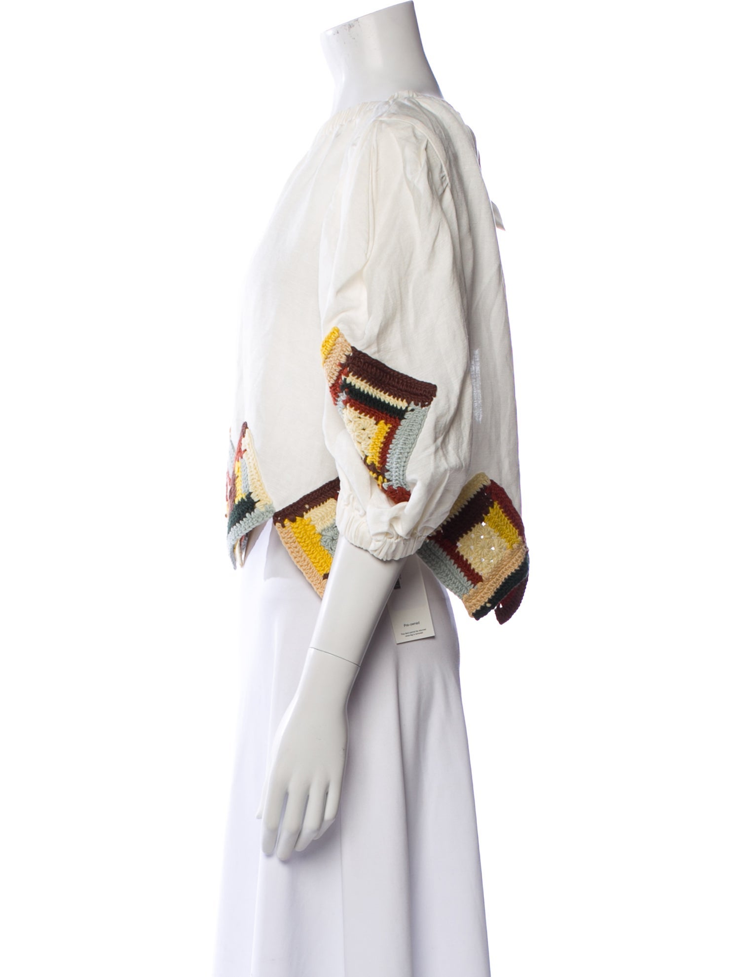 Sea New York V-Neck Three-Quarter Sleeve Crop Top