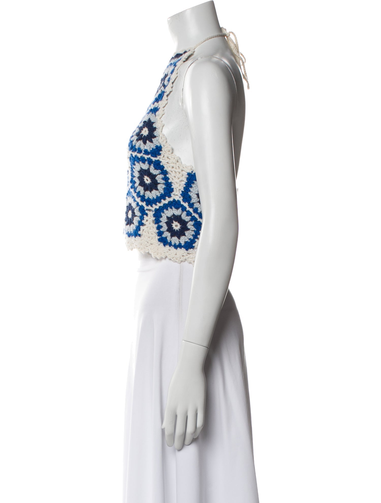 Sea New York Wool Paisley Print Crop Top