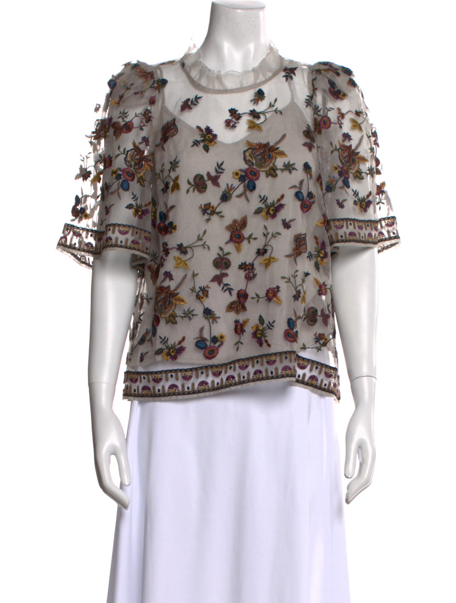 Sea New York Silk Floral Print Polo