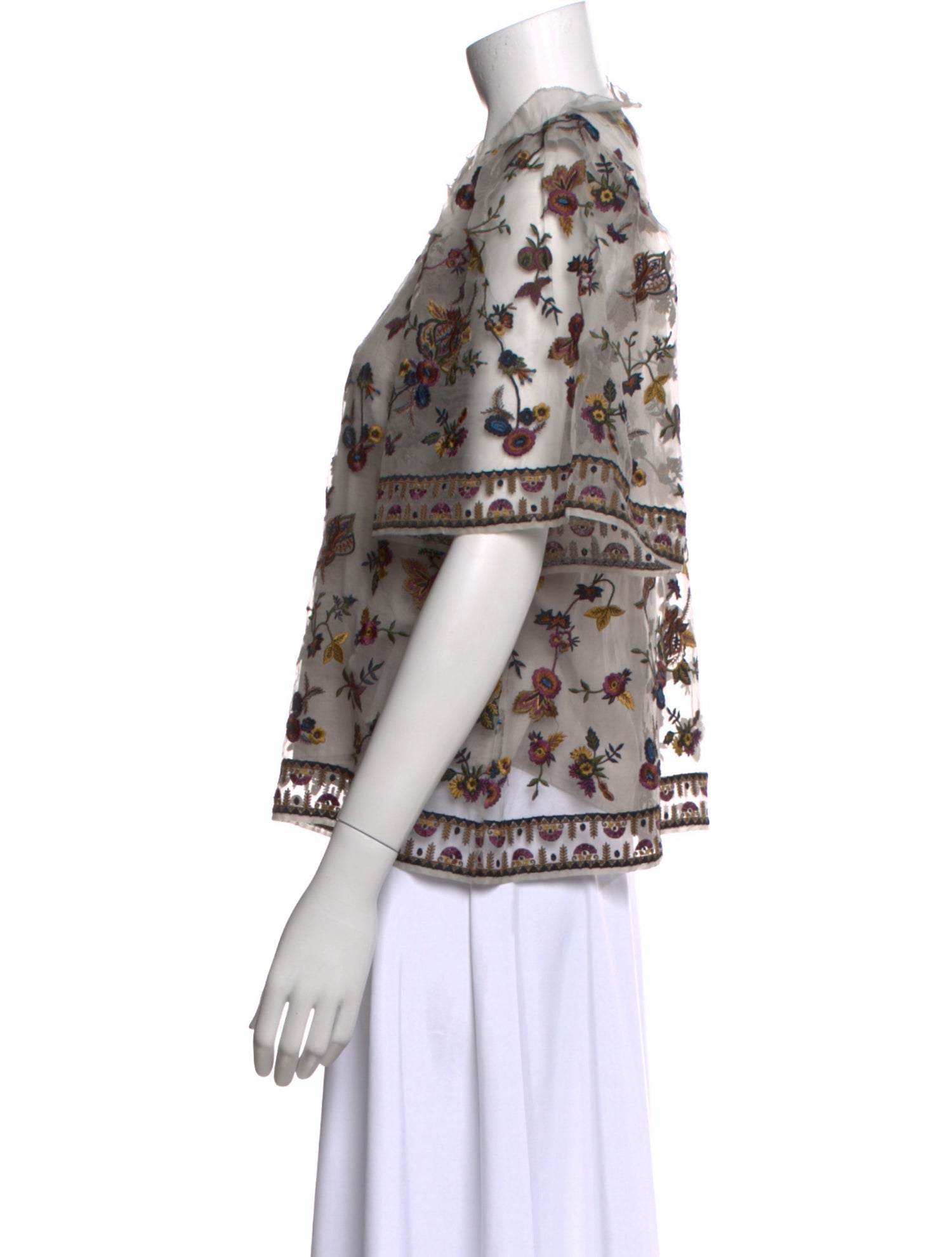 Sea New York Silk Floral Print Polo