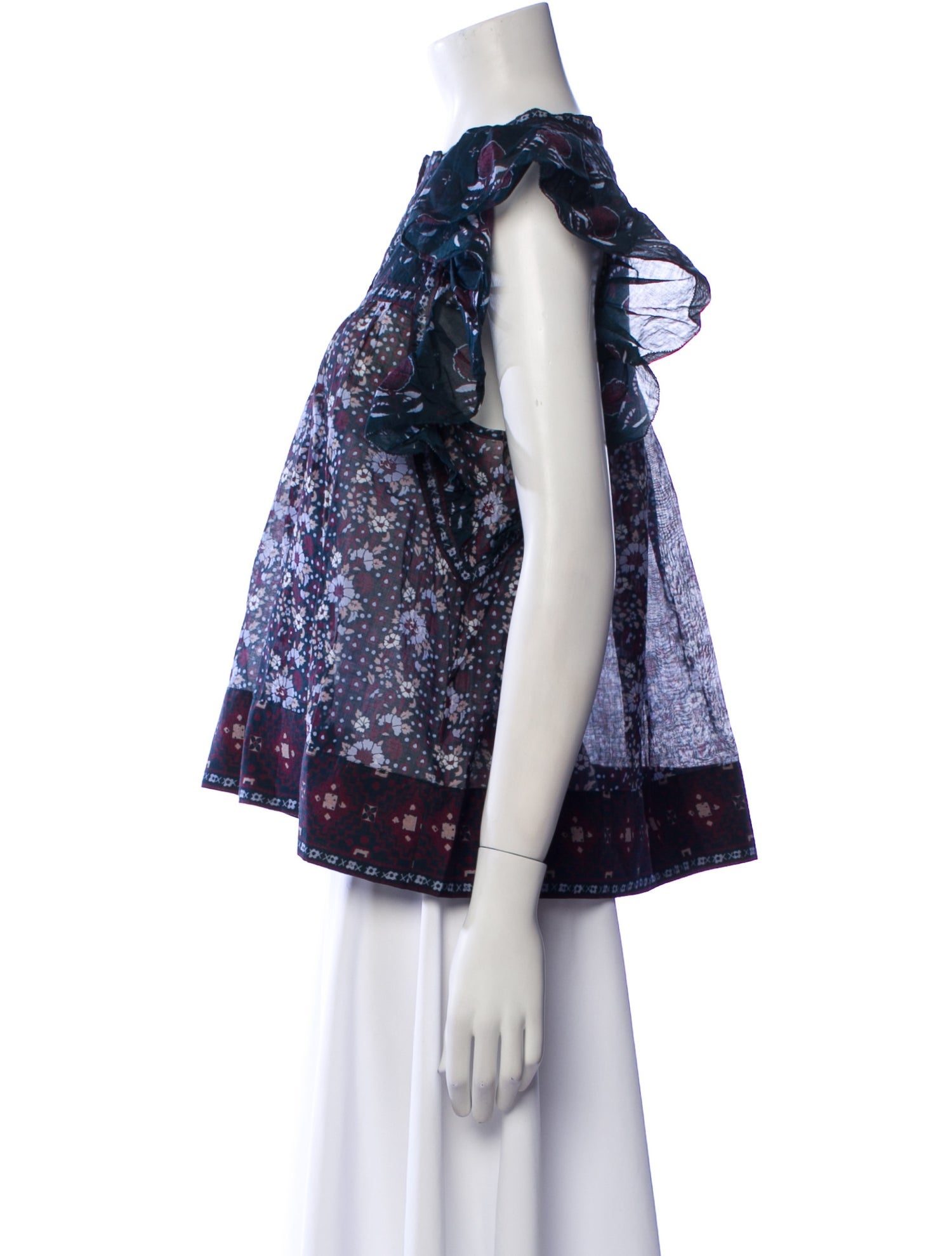 Sea New York Floral Print Crew Neck Blouse w/ Tags