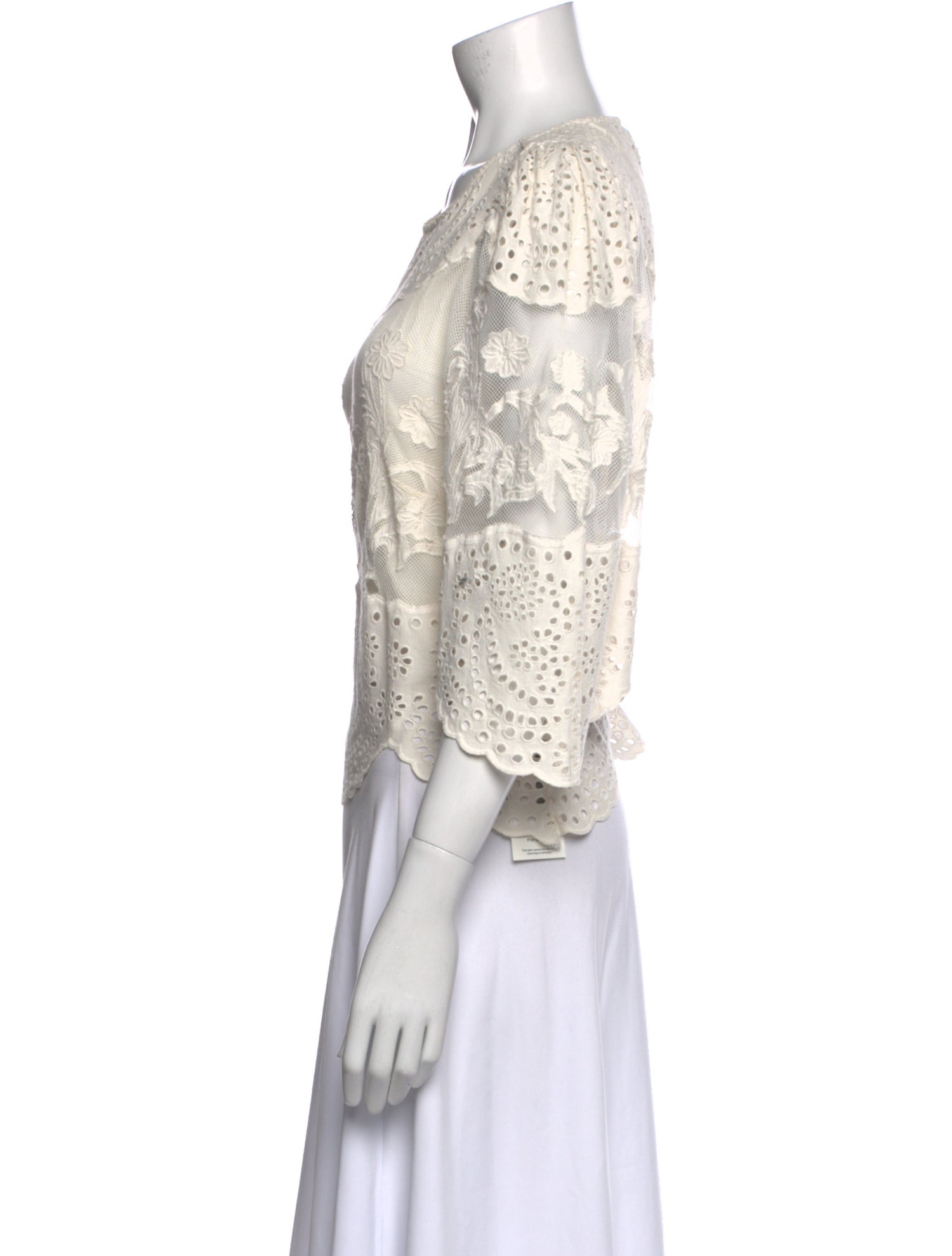 Sea New York Lace Pattern Scoop Neck Blouse