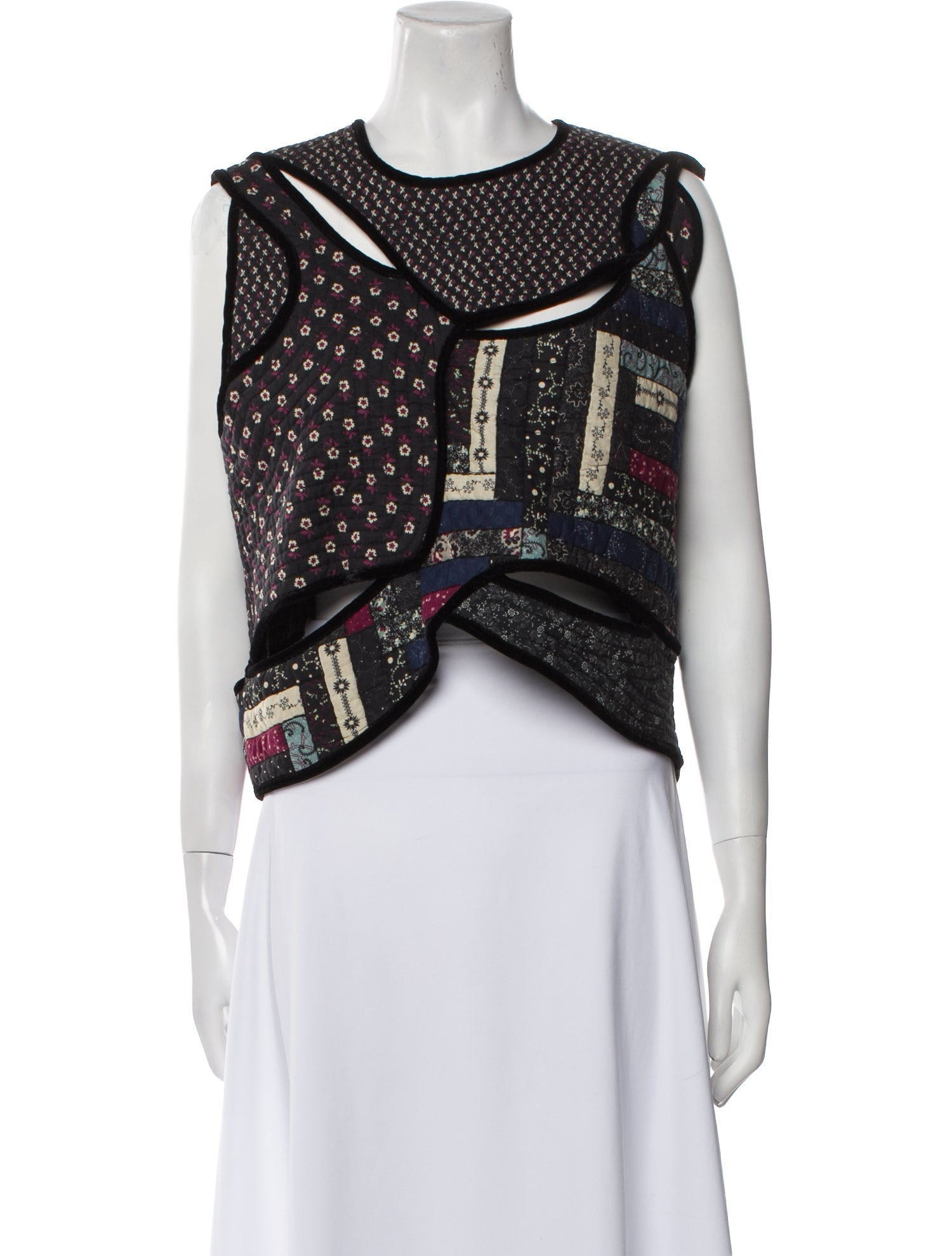 Sea New York Printed Crew Neck Crop Top