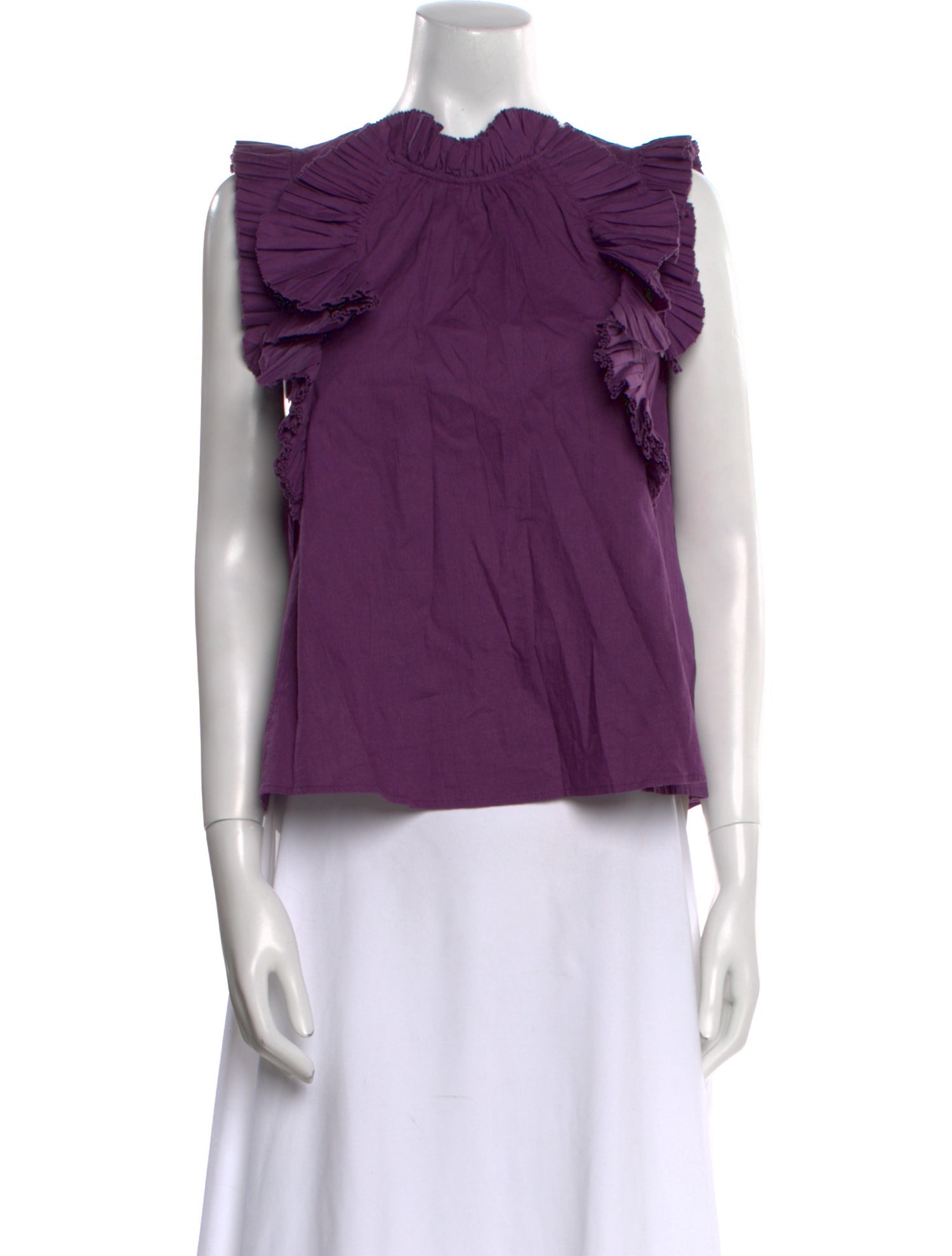 Sea New York Mock Neck Sleeveless Blouse