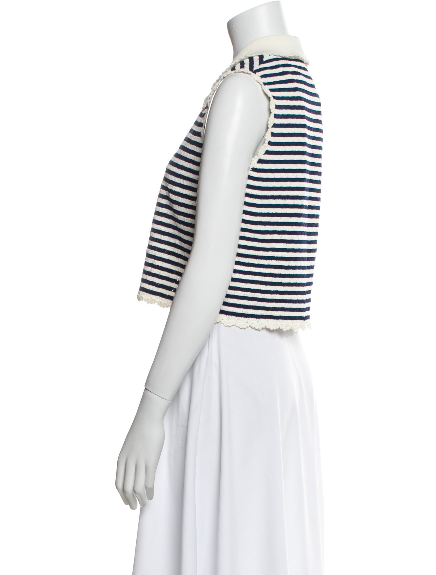 Sea New York Striped V-Neck Crop Top