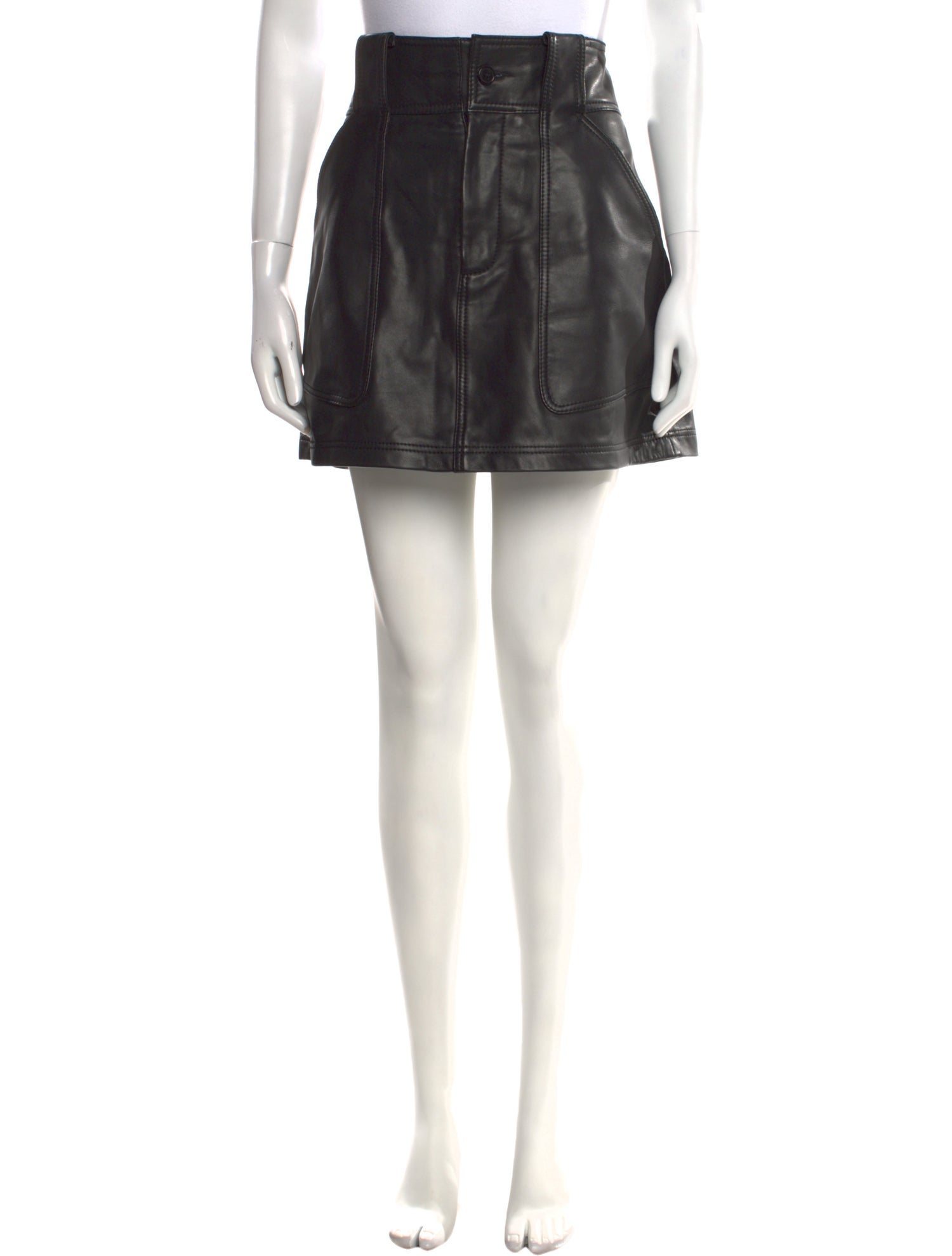 Sea New York Lamb Leather Mini Skirt