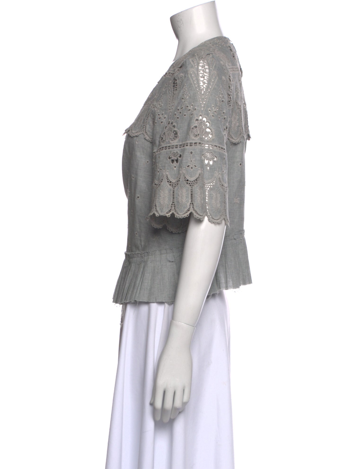 Sea New York Crew Neck Short Sleeve Blouse