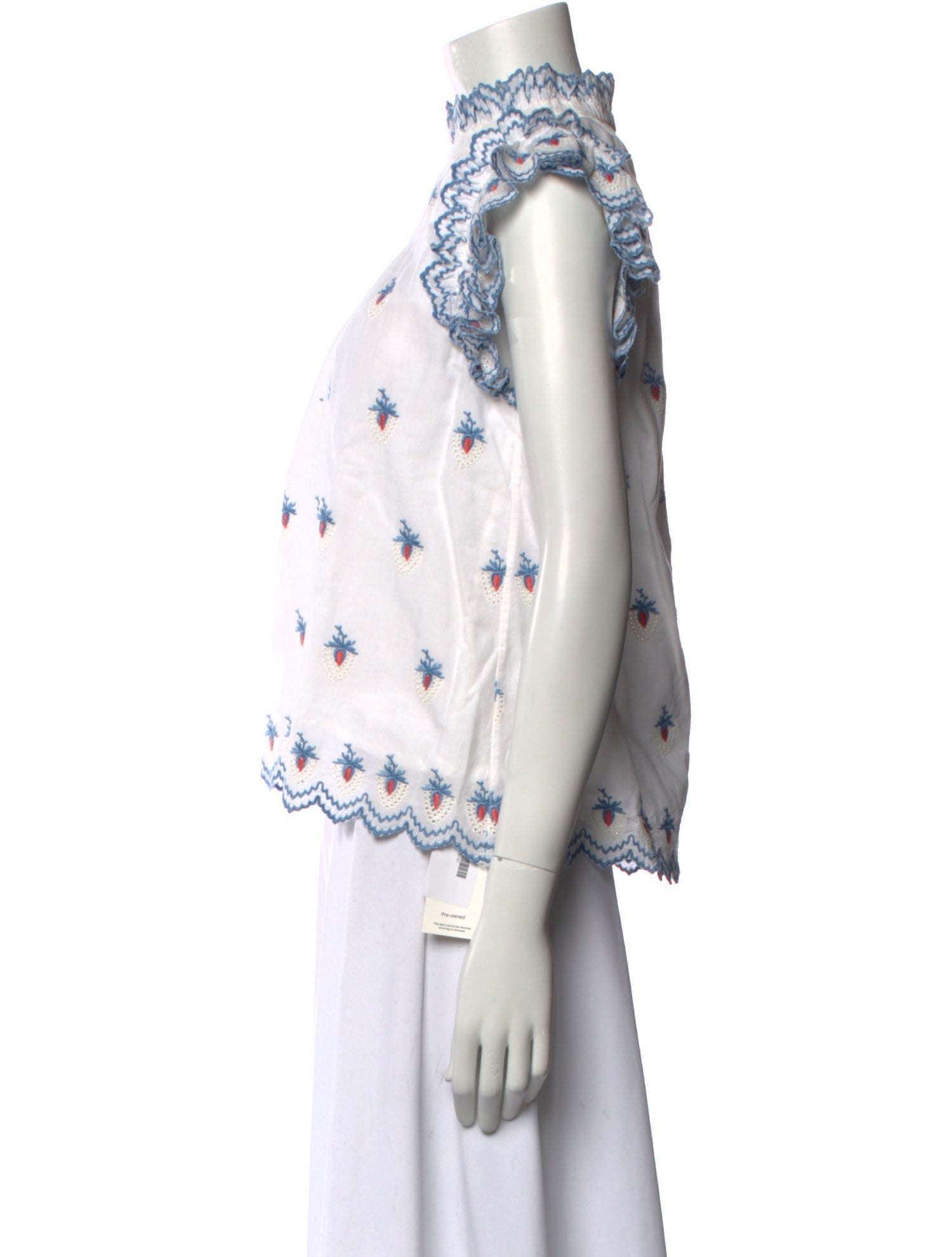 Sea New York Printed Mock Neck Blouse