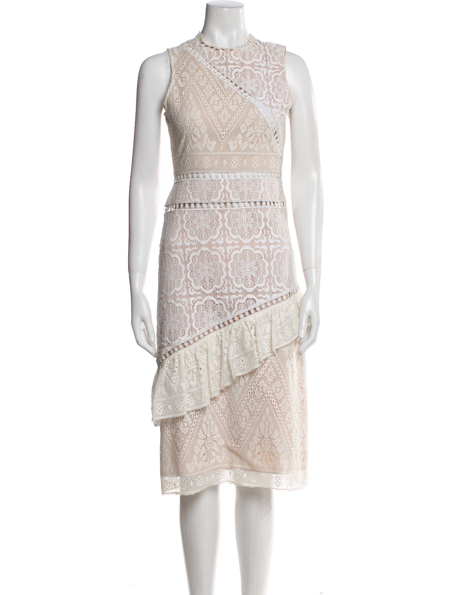 Sea New York Lace Pattern Midi Length Dress