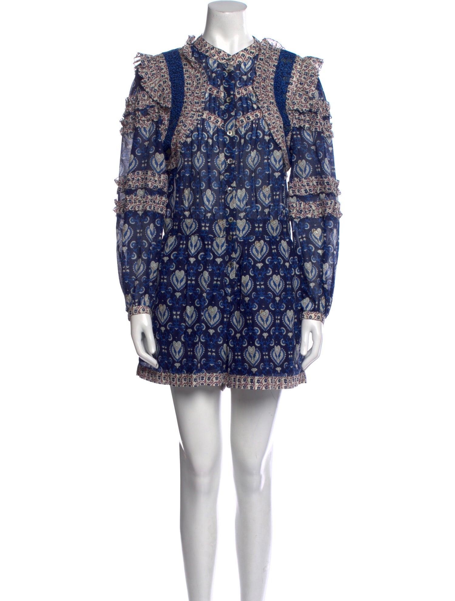 Sea New York Printed V-Neck Romper