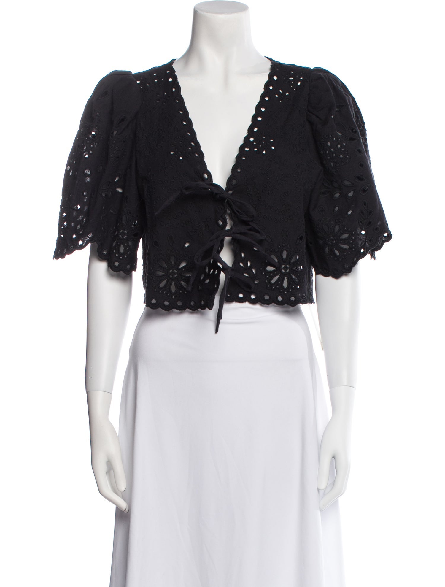 Sea New York V-Neck Short Sleeve Crop Top