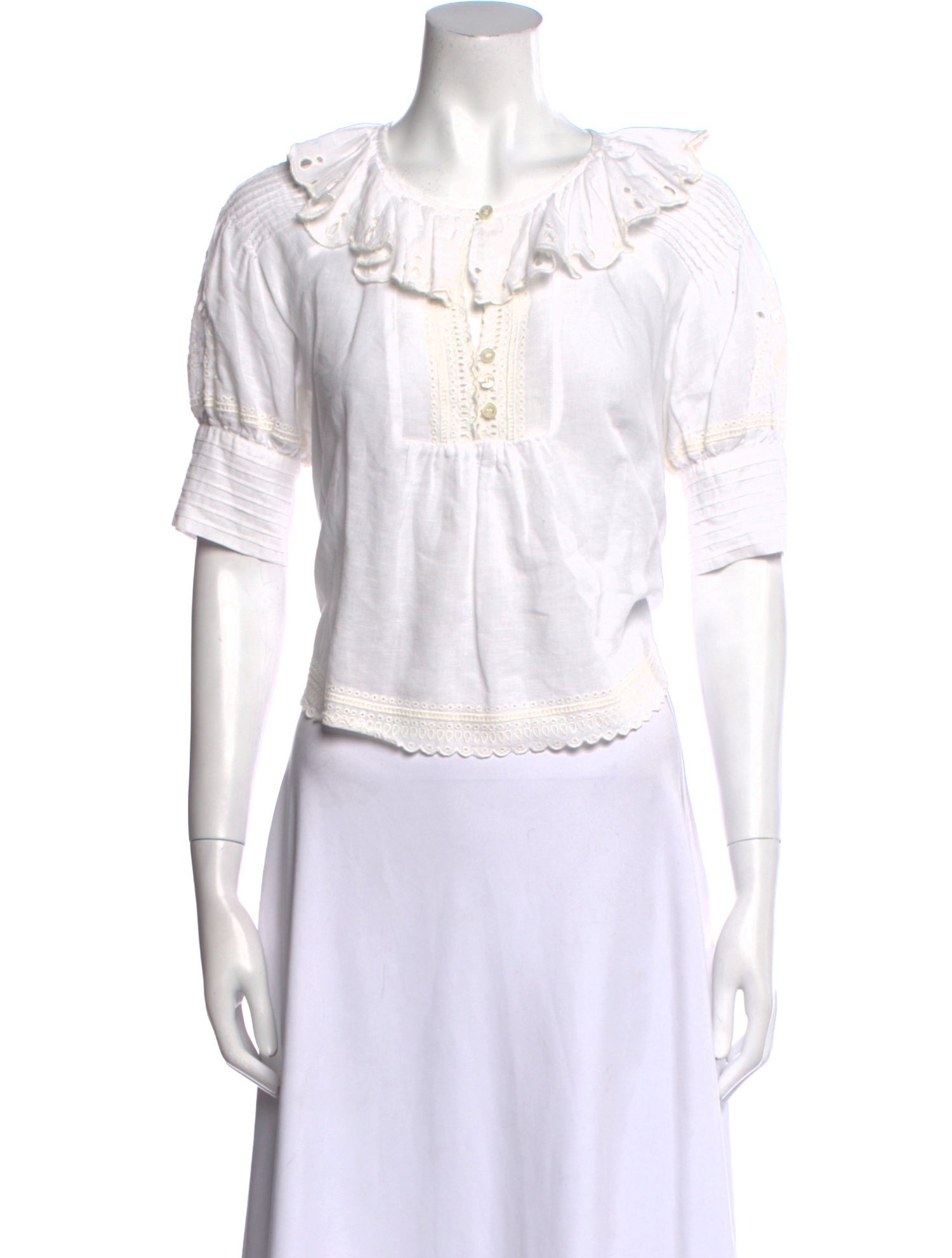 Sea New York Scoop Neck Short Sleeve Crop Top