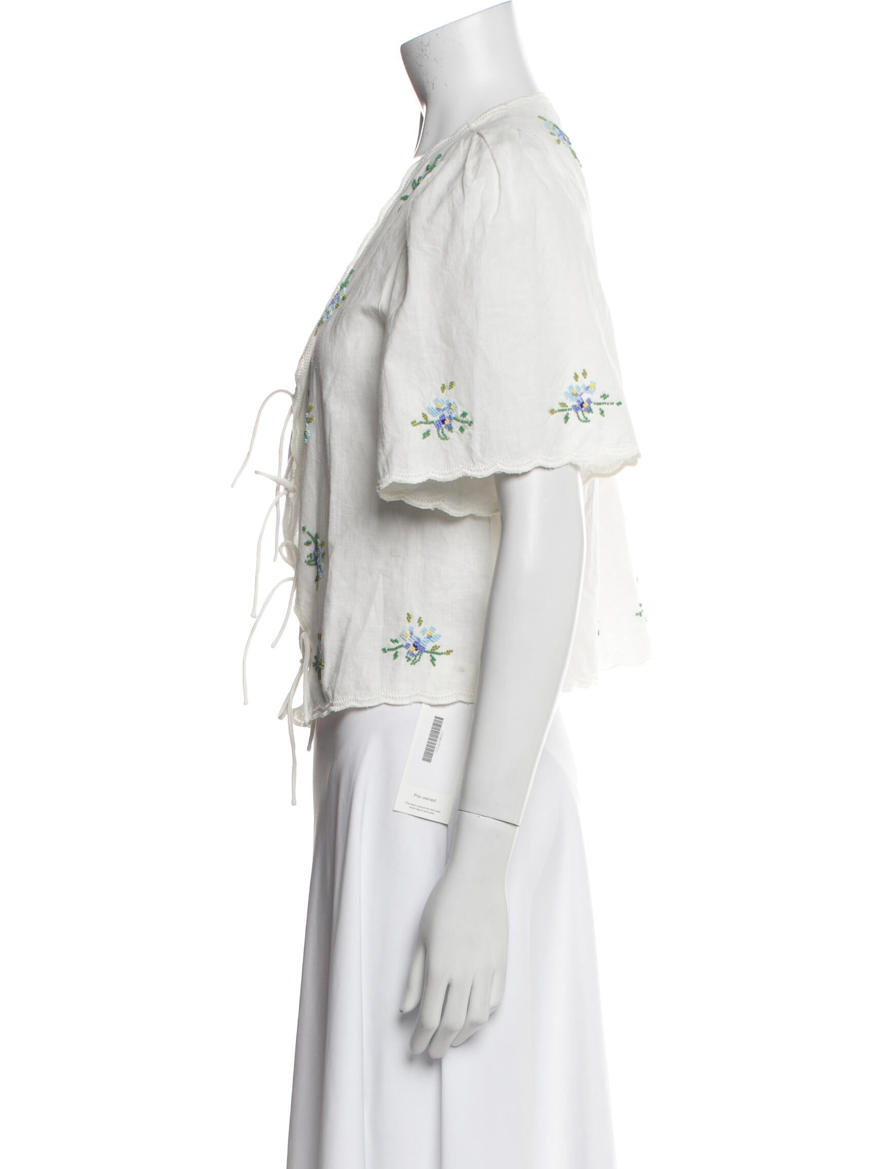 Sea New York Floral Print V-Neck Crop Top