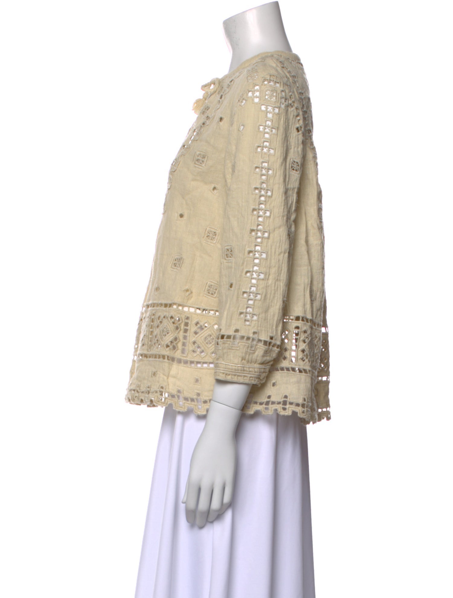 Sea New York V-Neck Three-Quarter Sleeve Blouse