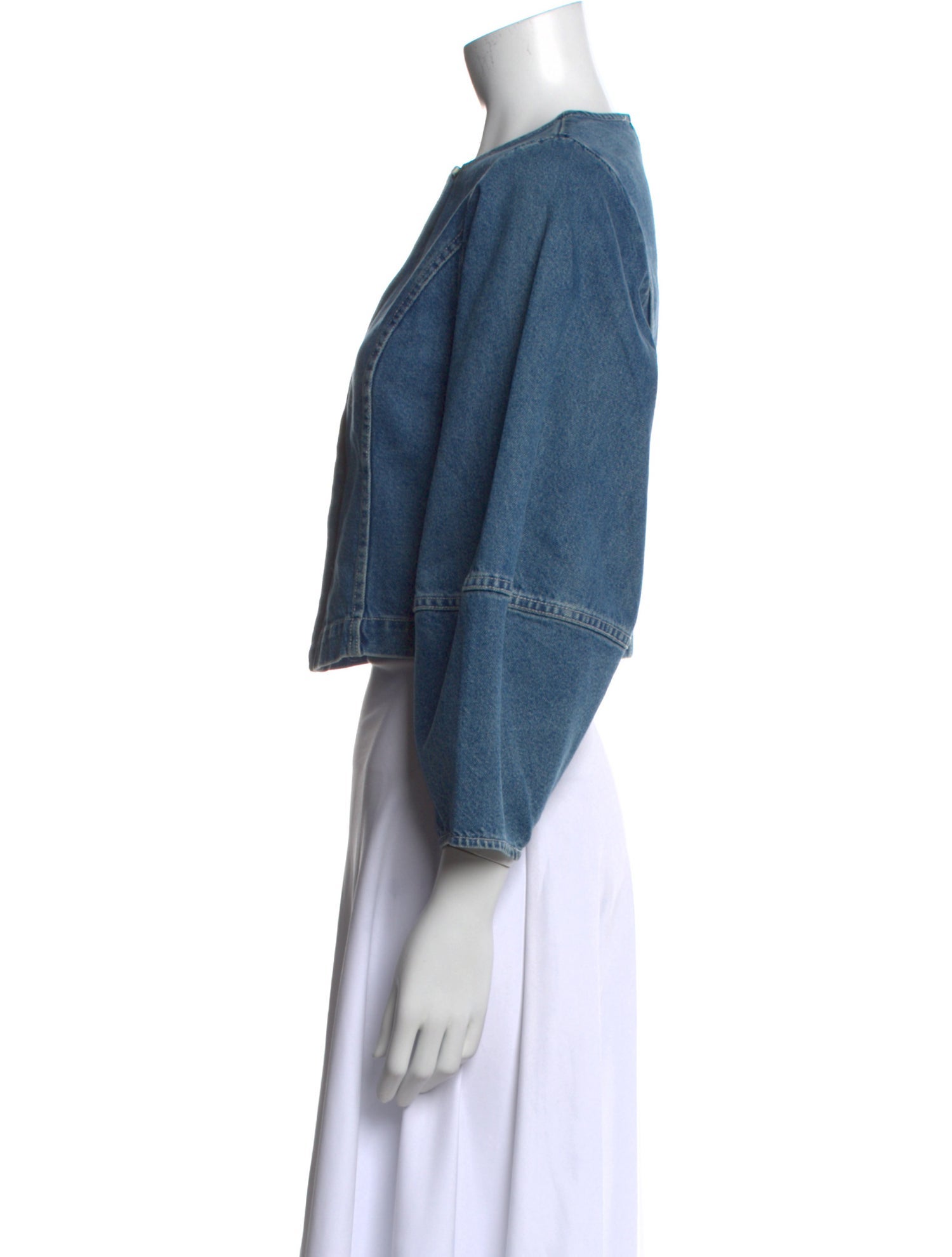 Sea New York Crew Neck Three-Quarter Sleeve Crop Top