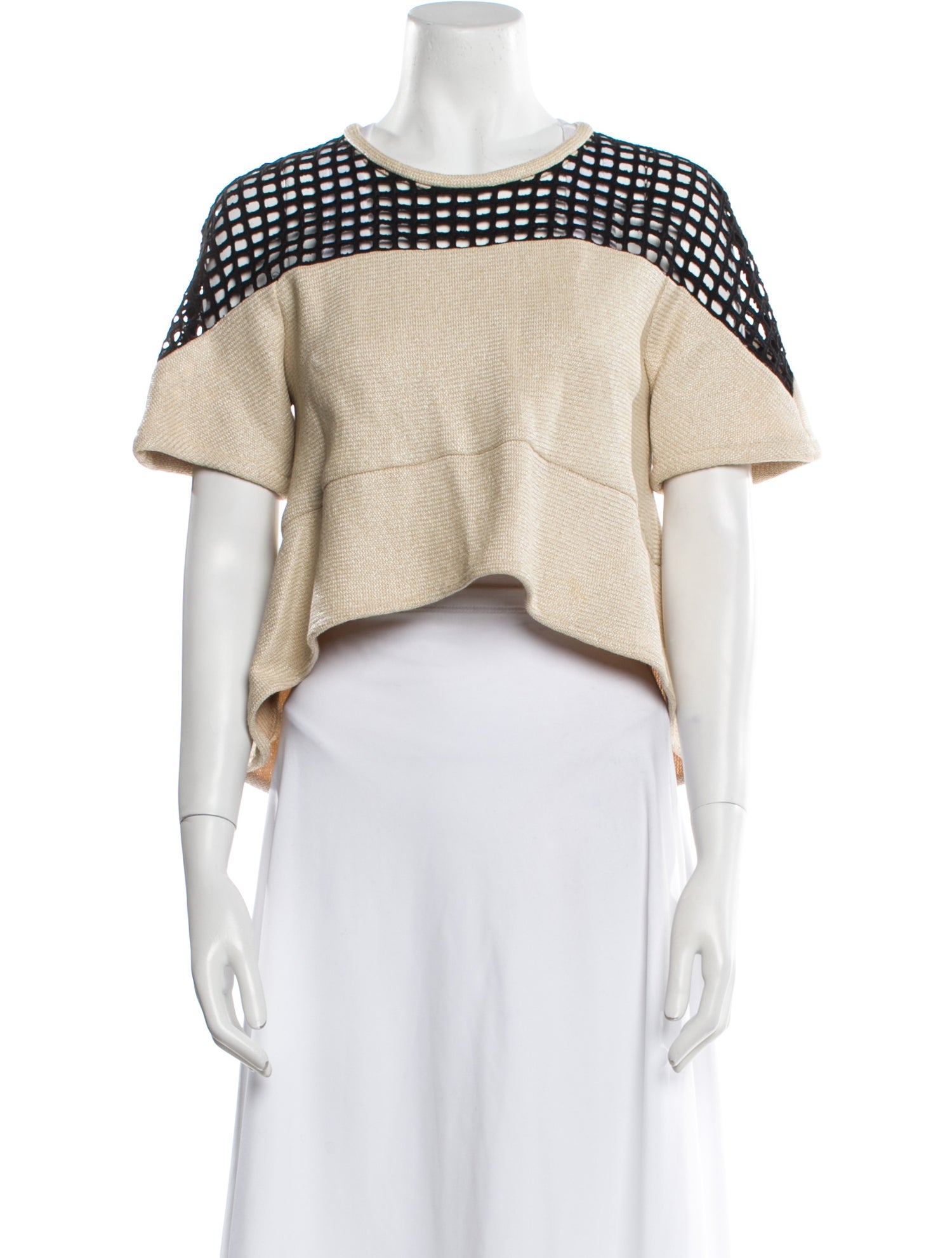 Sea New York Crew Neck Short Sleeve Crop Top