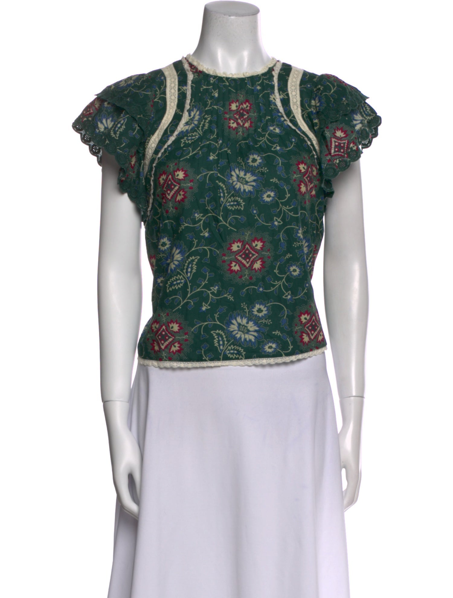 Sea New York Floral Print Crew Neck Blouse