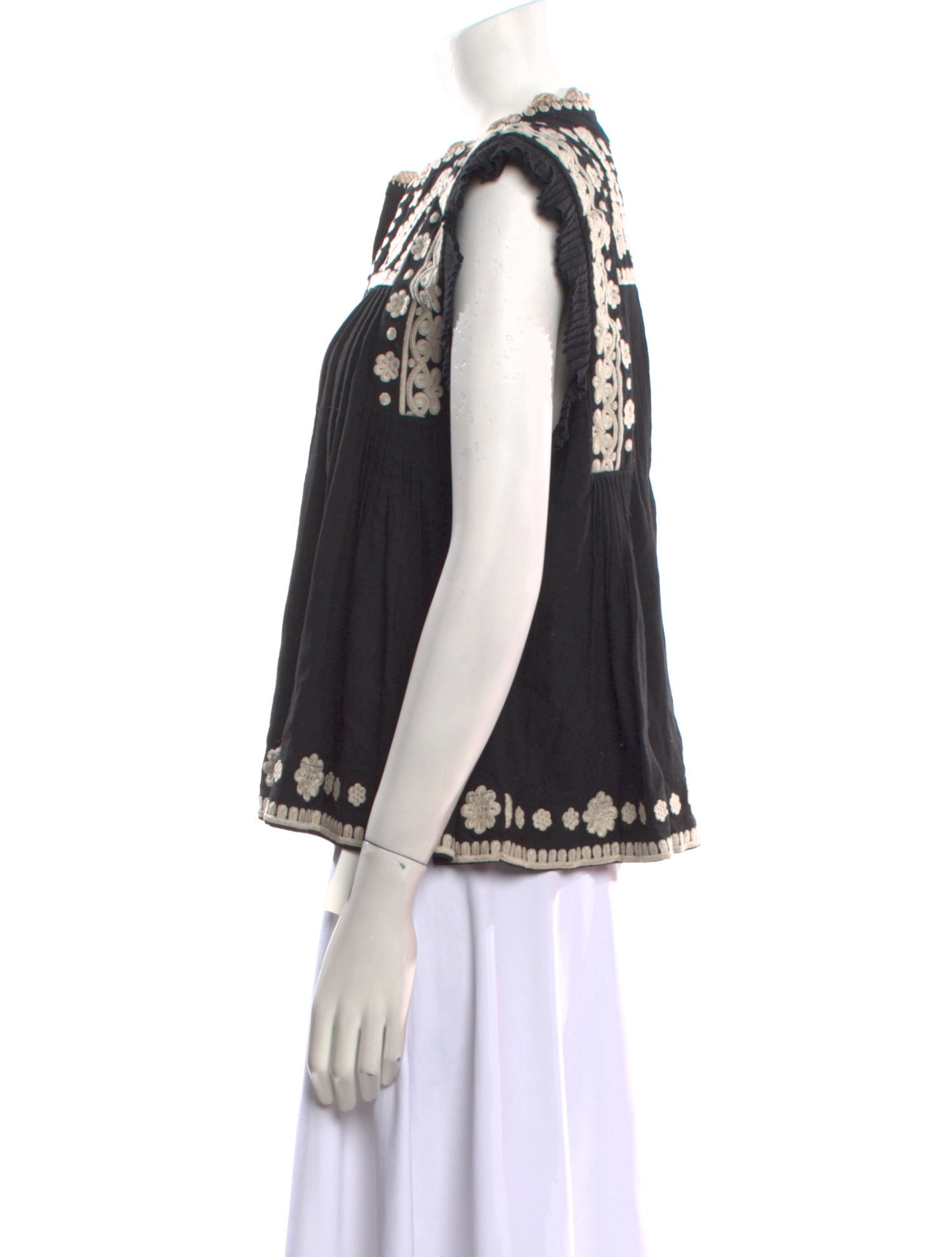 Sea New York V-Neck Short Sleeve Blouse