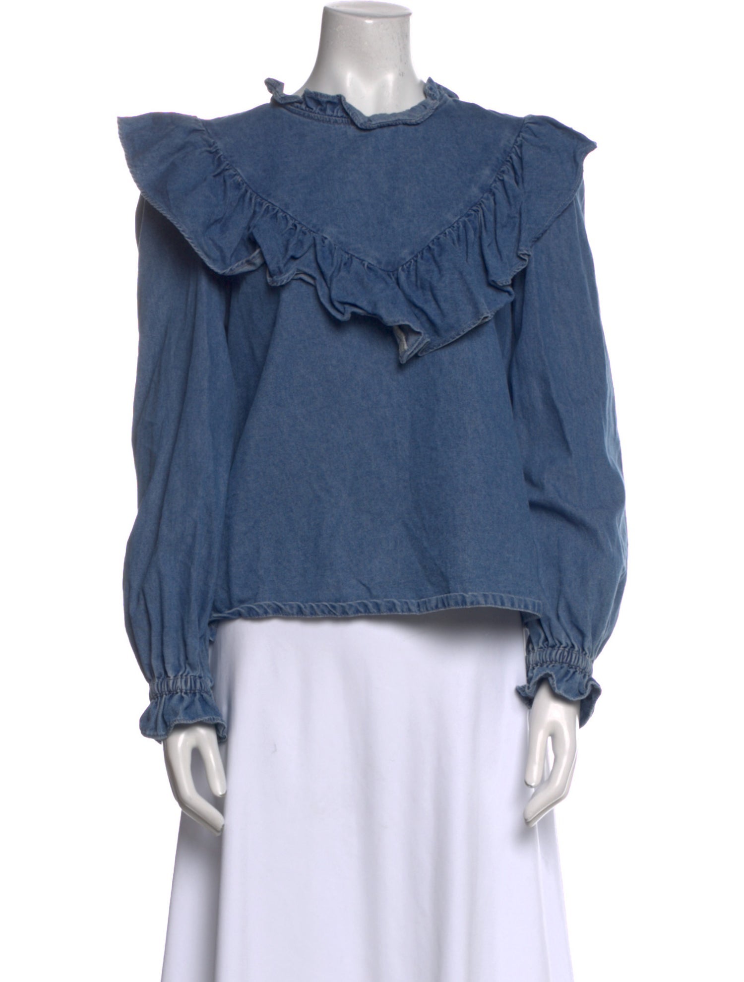 Sea New York Mock Neck Long Sleeve Blouse