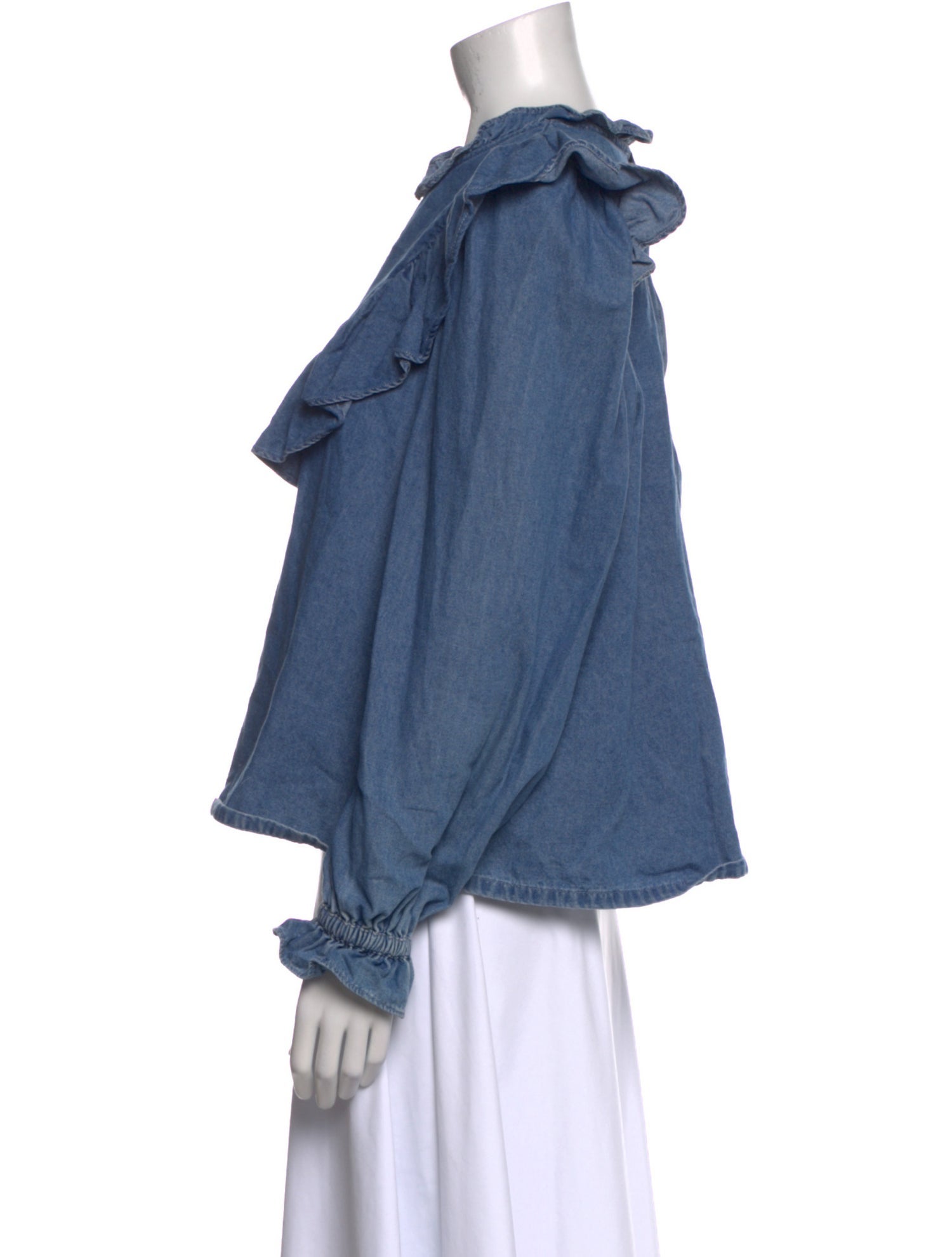 Sea New York Mock Neck Long Sleeve Blouse