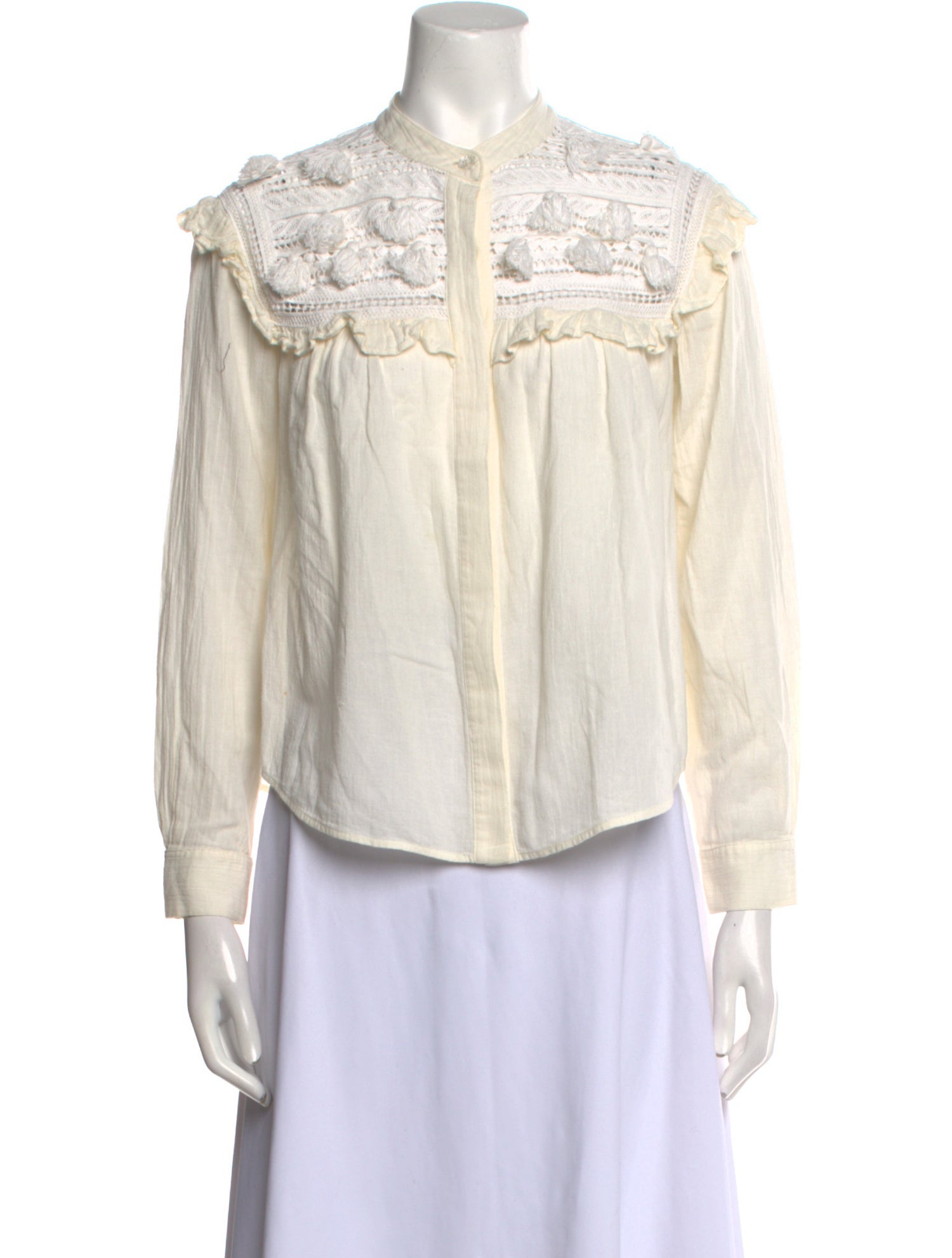 Sea New York Mock Neck Long Sleeve Blouse