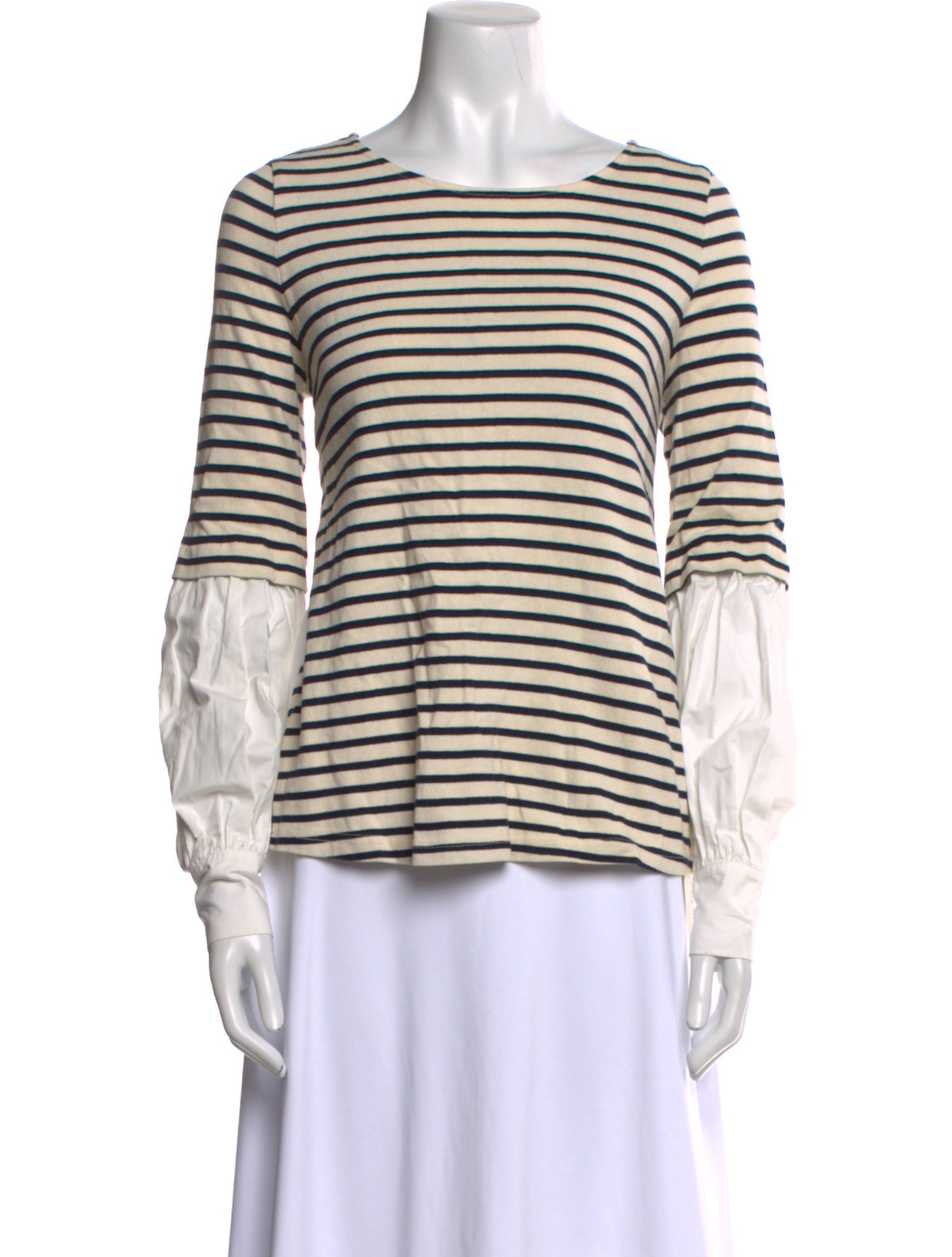 Sea New York Striped Scoop Neck Top