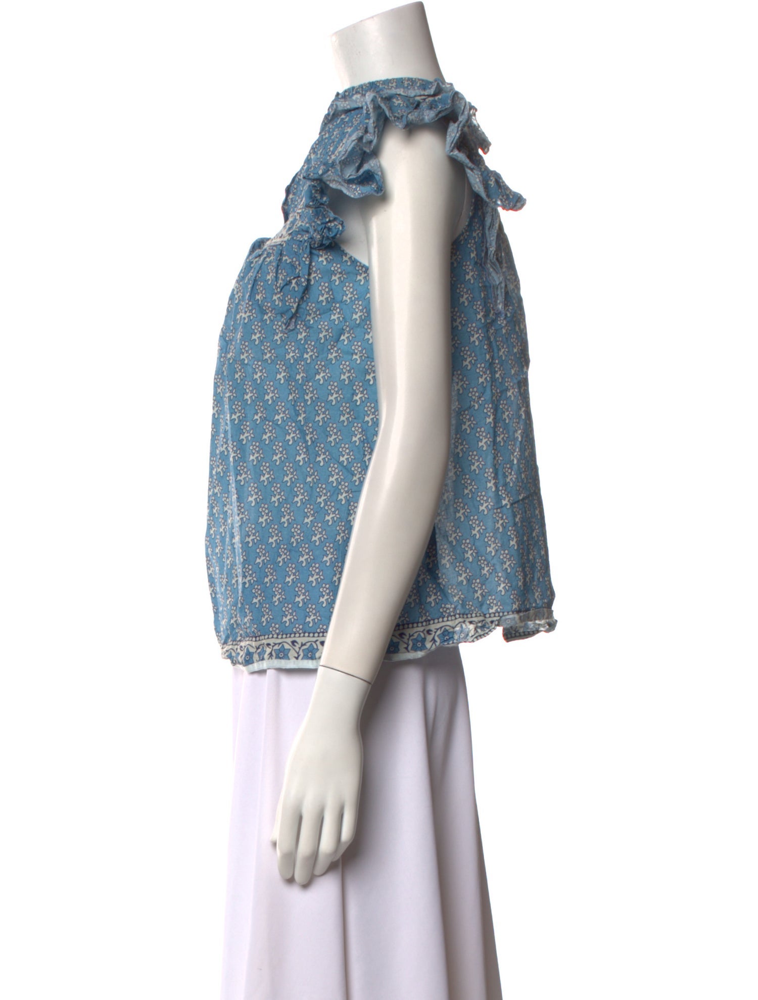 Sea New York Printed Mock Neck Blouse