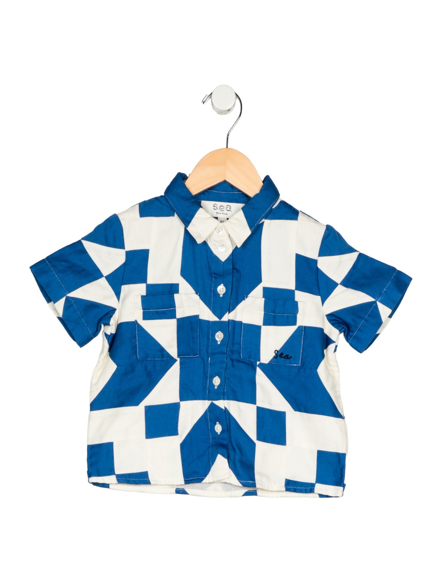 Sea New York Toddler Girls' Patterned Button-Up Top w/Tags