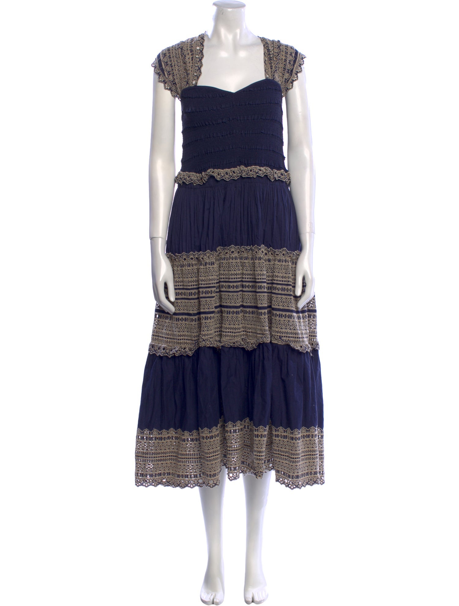 Sea New York Striped Midi Length Dress