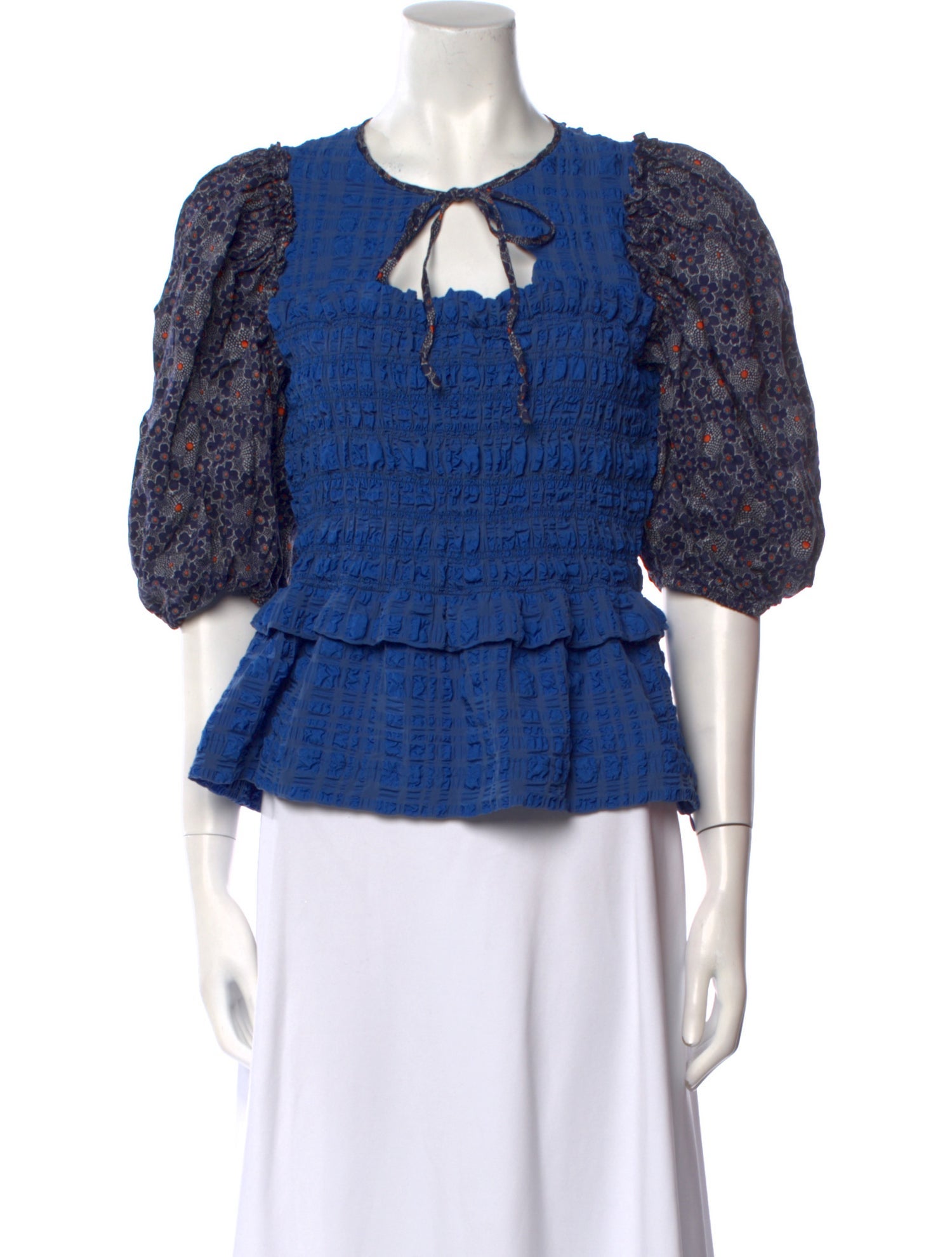 Sea New York Floral Print Crew Neck Blouse