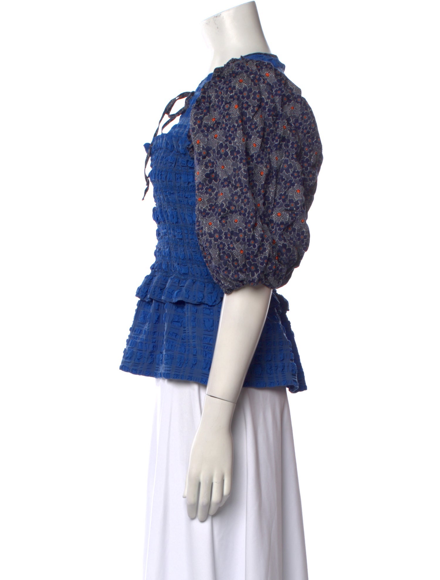 Sea New York Floral Print Crew Neck Blouse