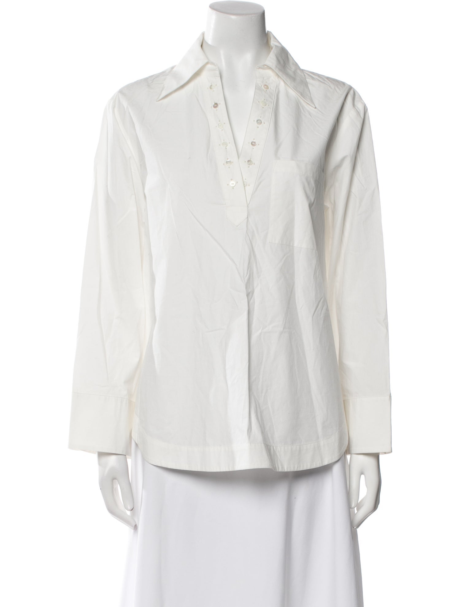Sea New York Long Sleeve Button-Up Top