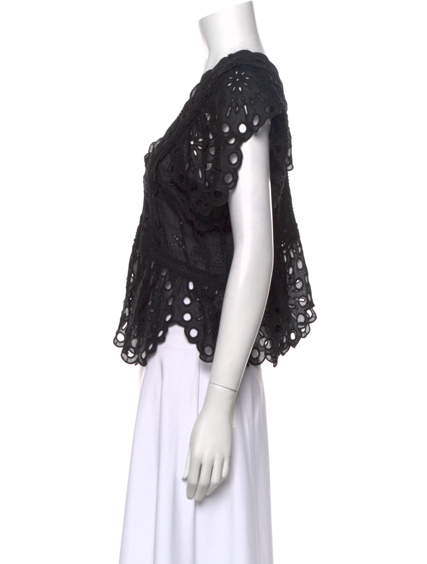 Sea New York V-Neck Short Sleeve Blouse