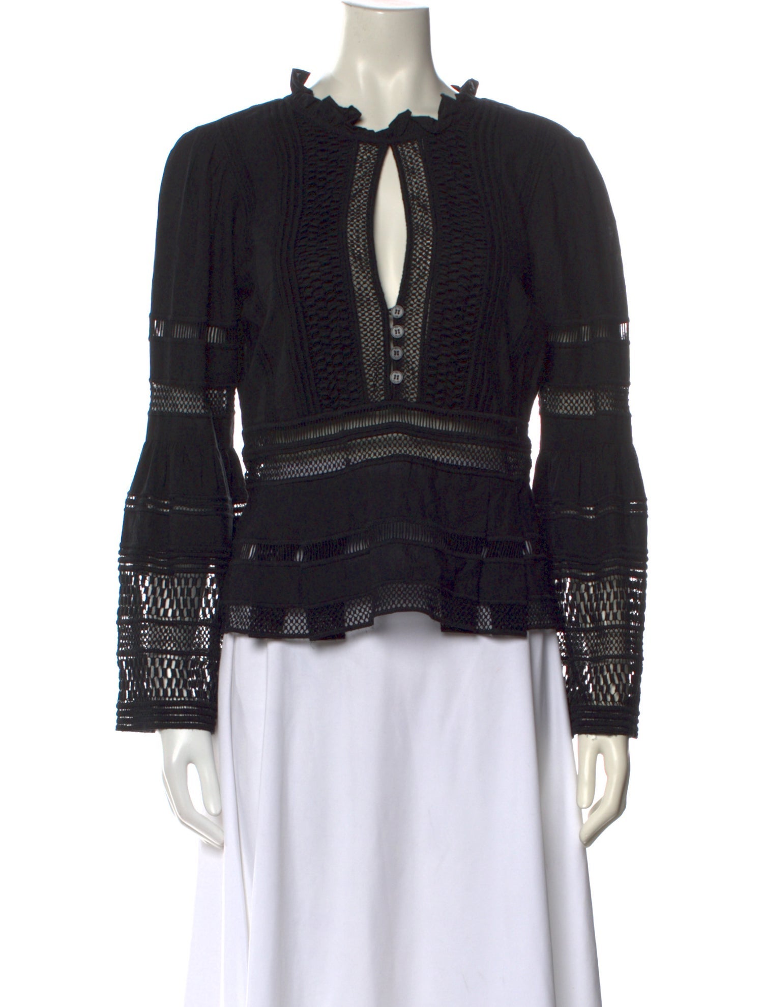 Sea New York V-Neck Long Sleeve Blouse