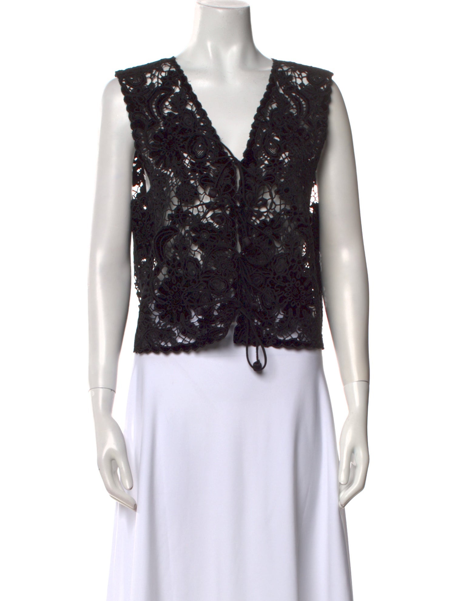 Sea New York Lace Pattern V-Neck Crop Top w/ Tags