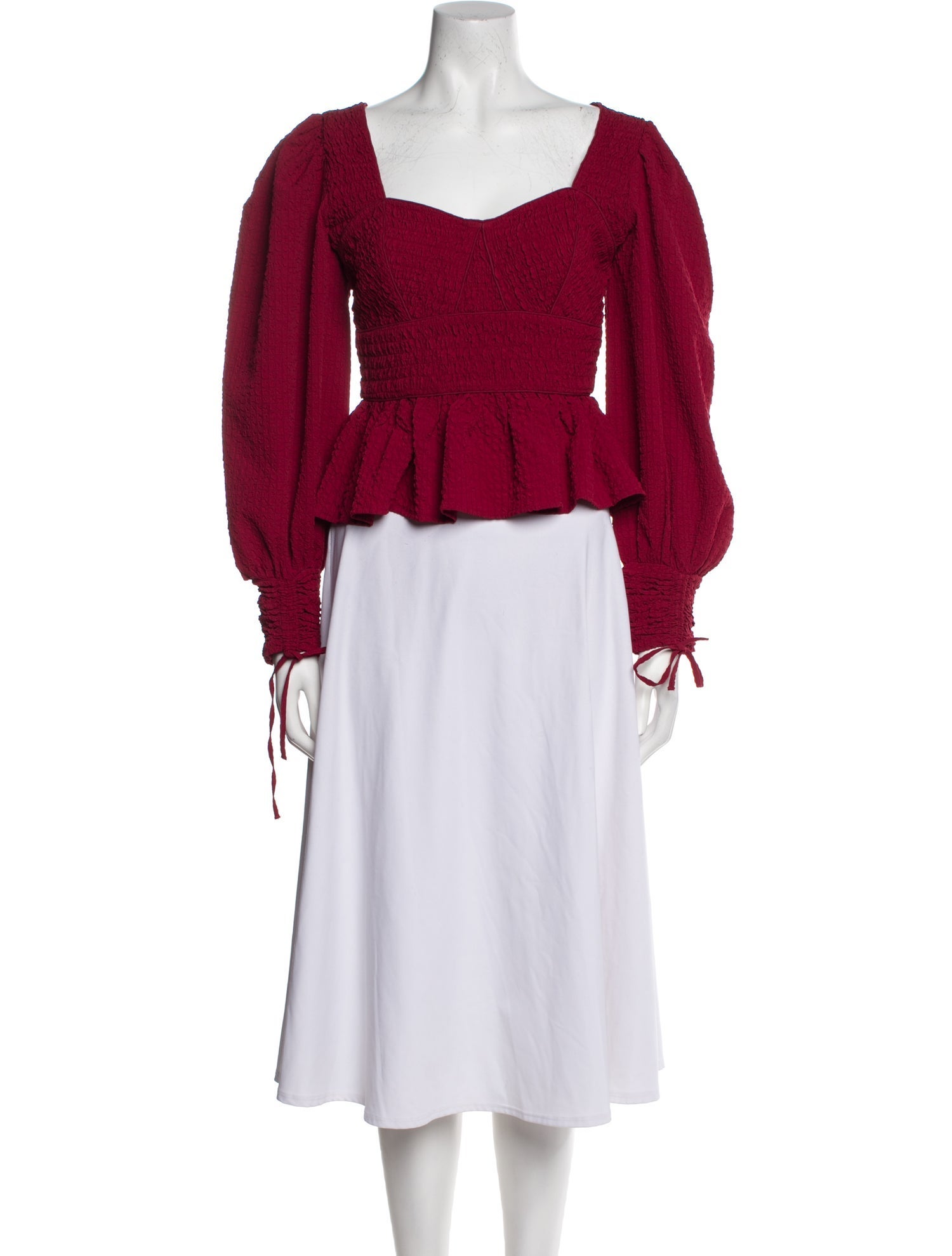 Sea New York Square Neckline Long Sleeve Crop Top w/ Tags