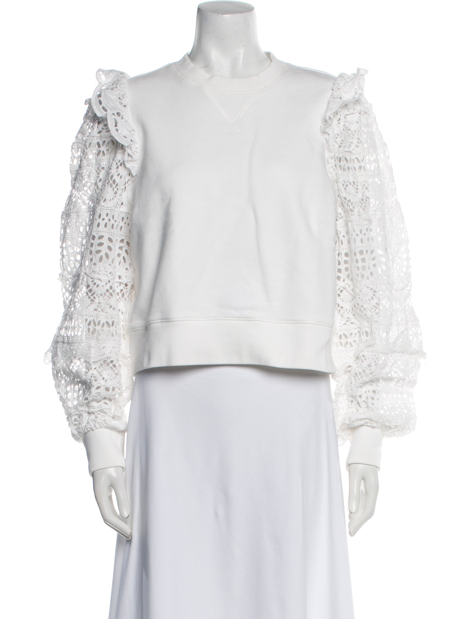 Sea New York Mock Neck Long Sleeve Crop Top