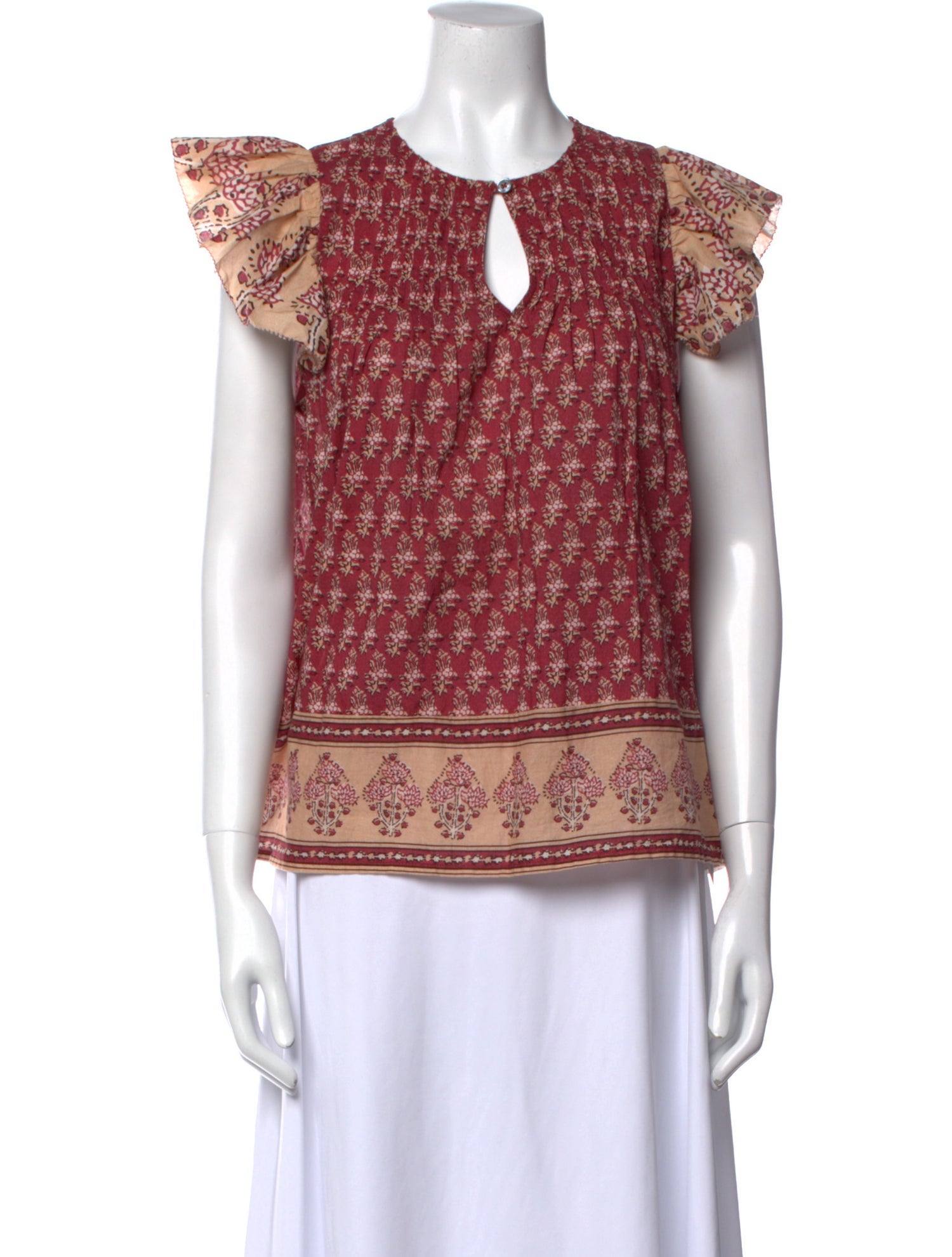 Sea New York Printed V-Neck Blouse