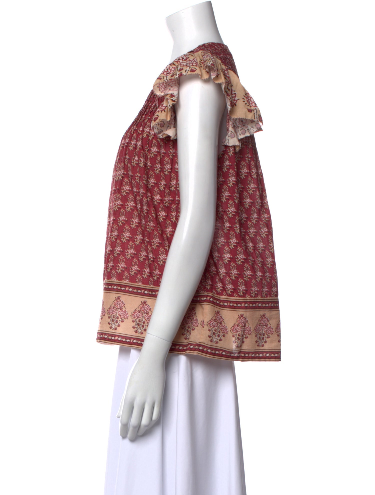 Sea New York Printed V-Neck Blouse