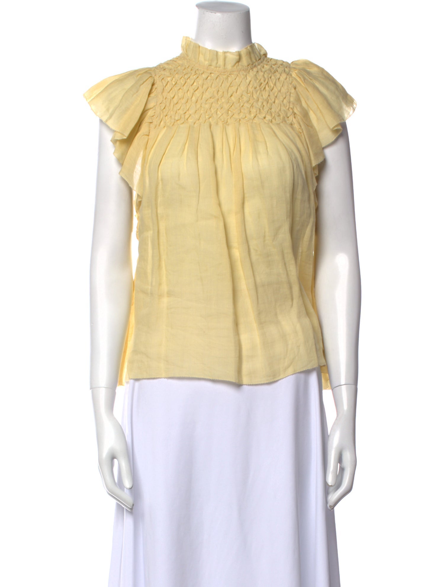 Sea New York Mock Neck Short Sleeve Blouse