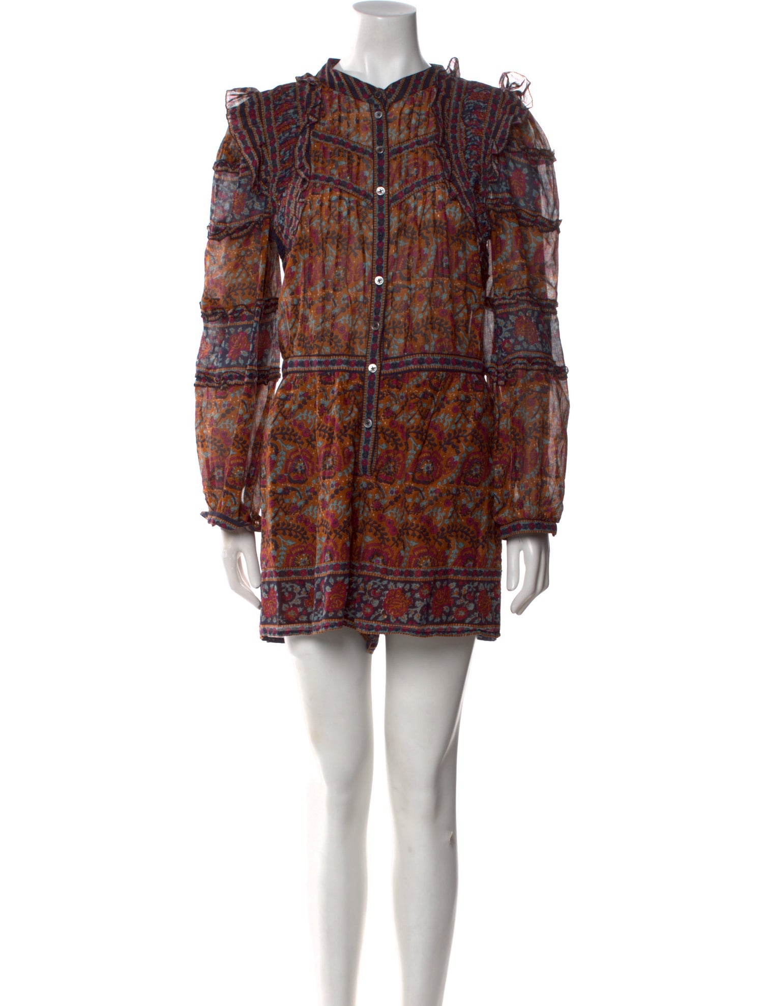 Sea New York Floral Print Mock Neck Romper