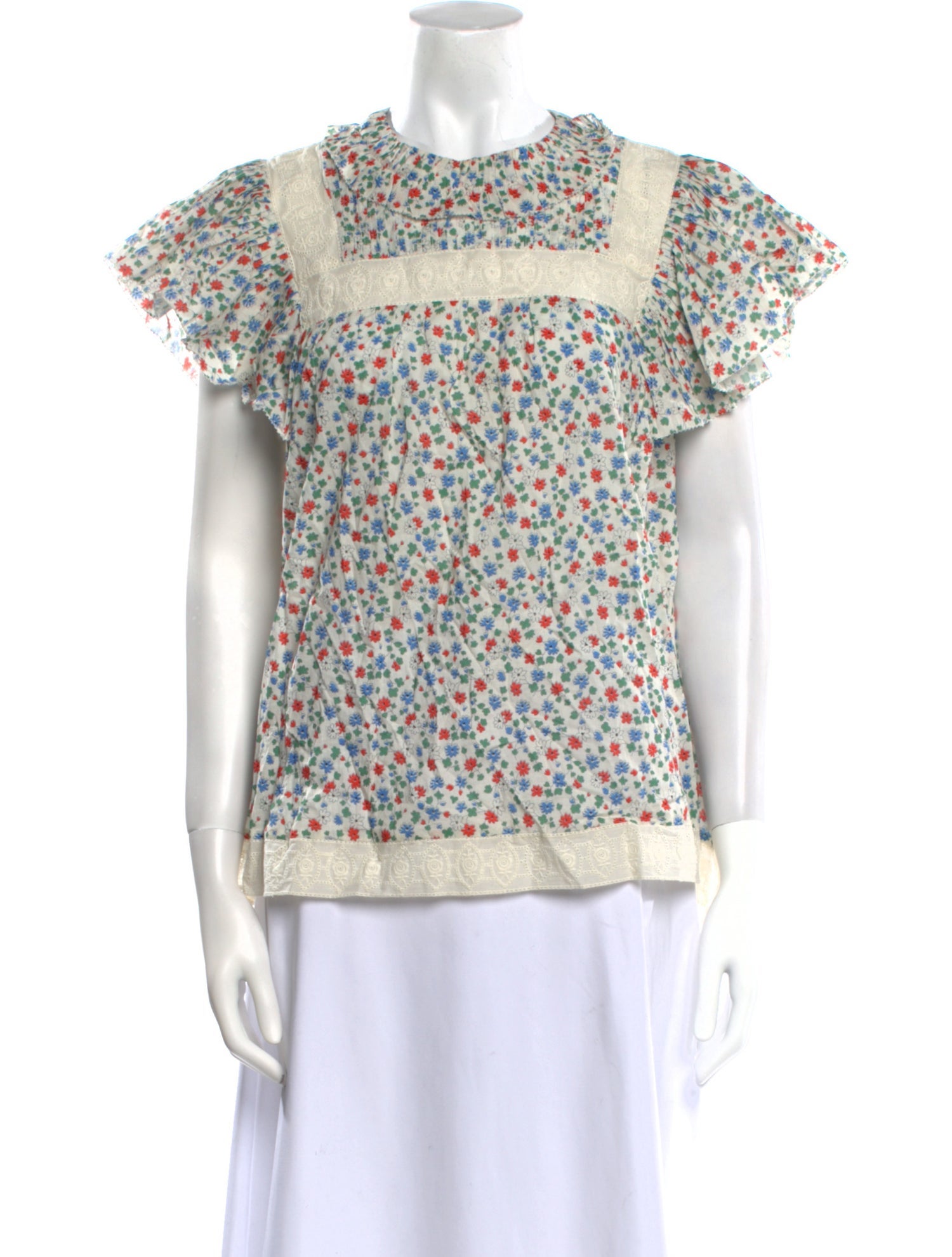 Sea New York Floral Print Crew Neck Blouse