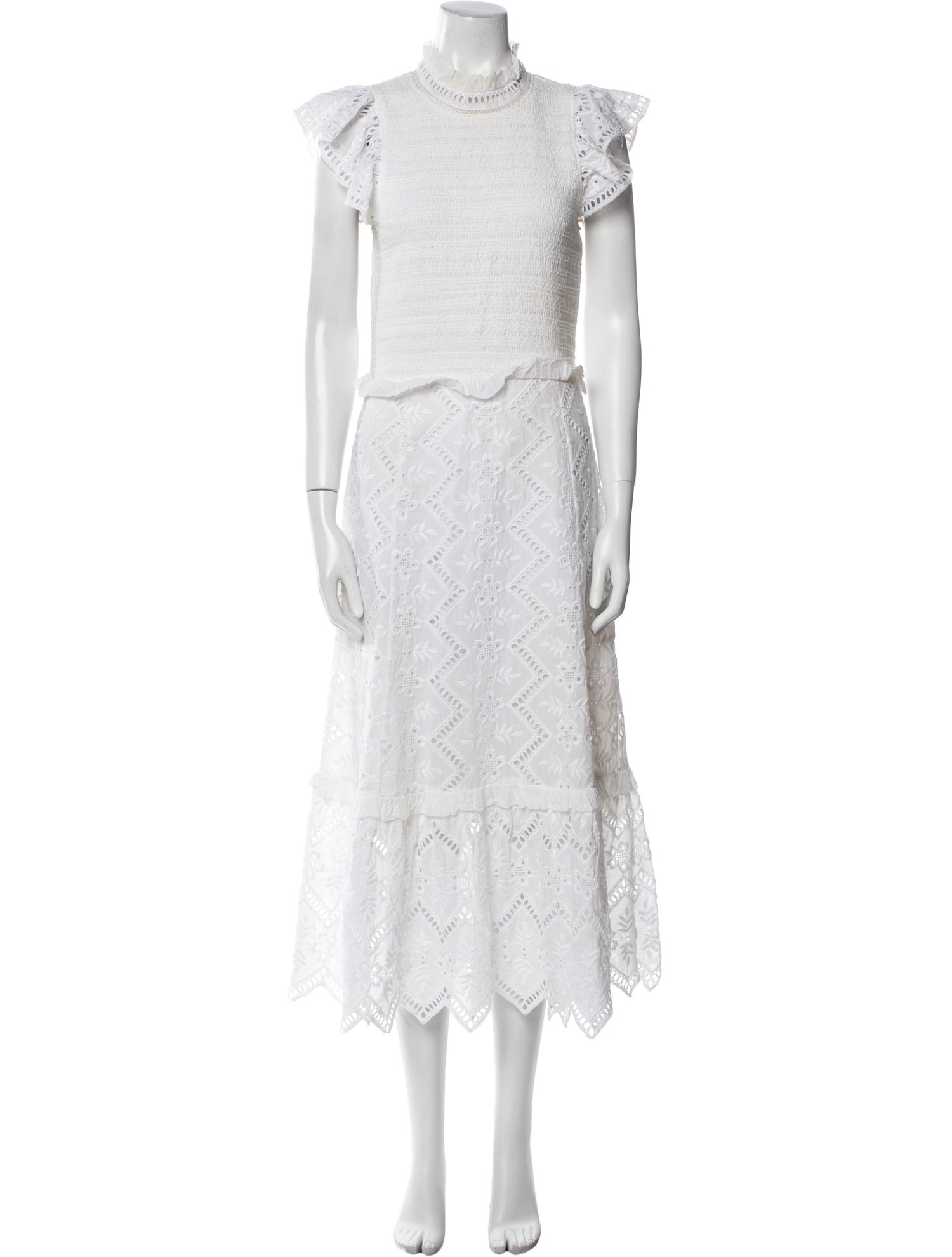 Sea New York Lace Pattern Long Dress