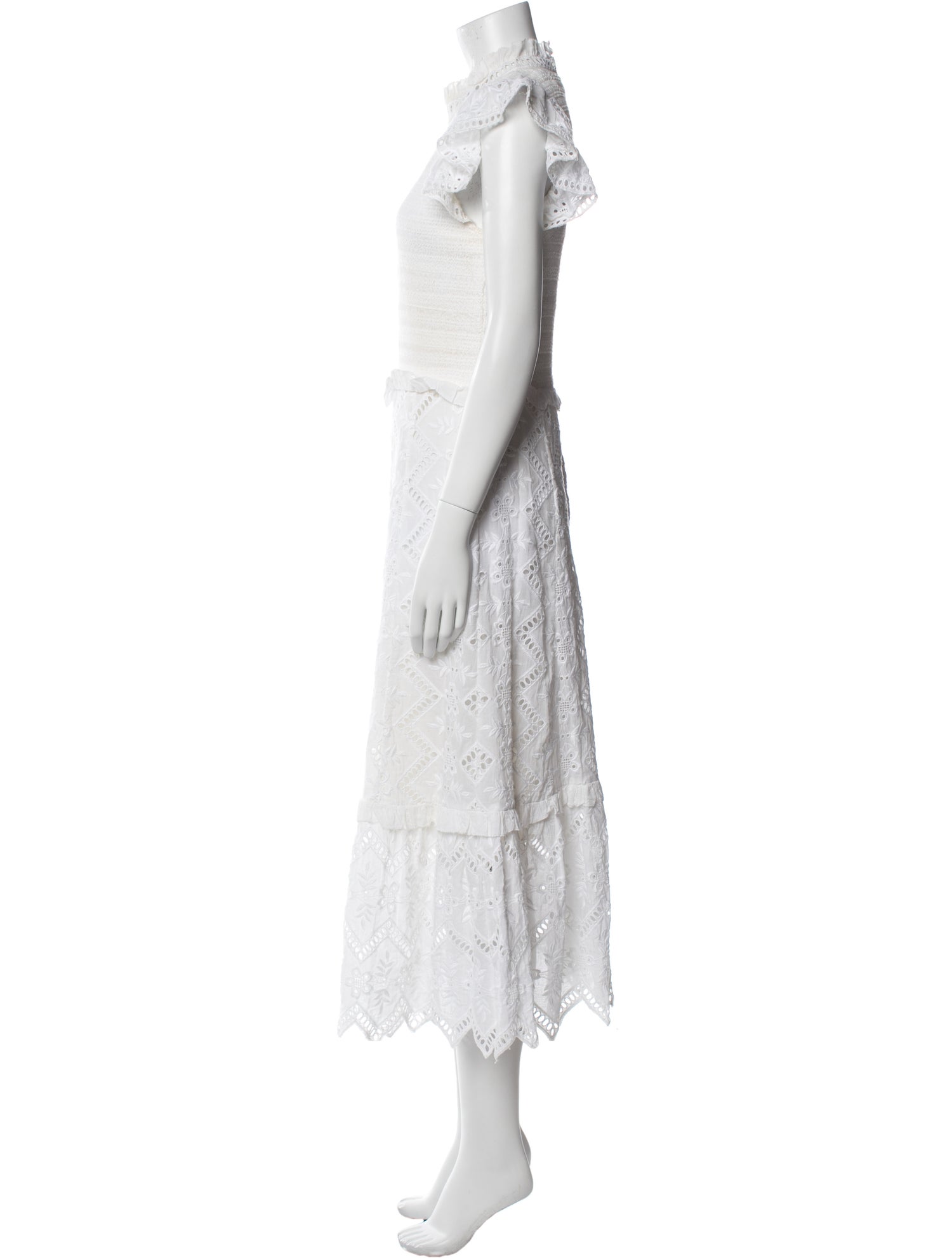 Sea New York Lace Pattern Long Dress