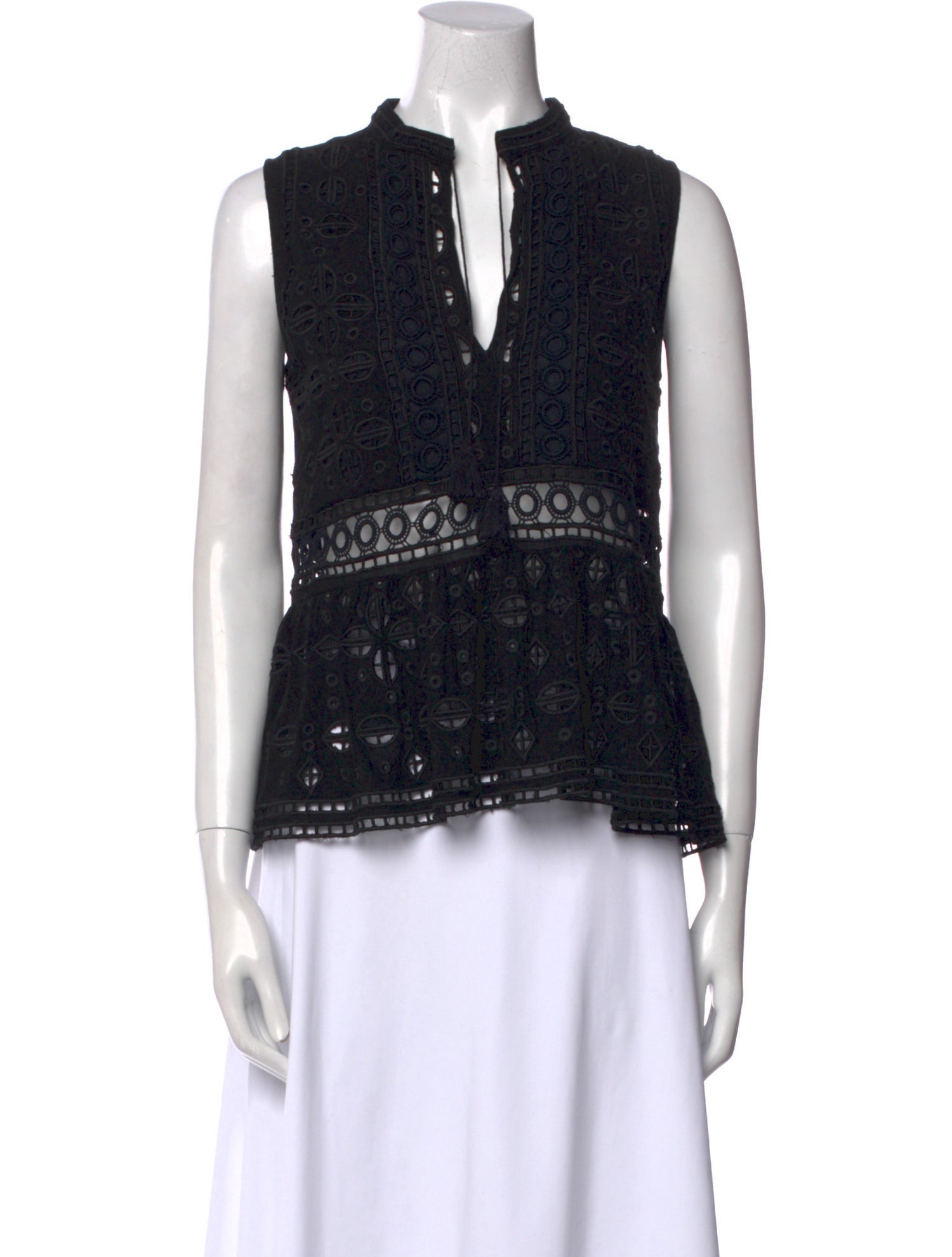 Sea New York Lace Pattern V-Neck Top