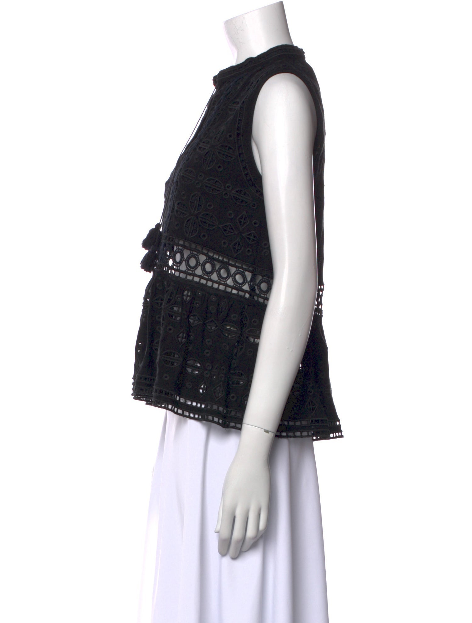 Sea New York Lace Pattern V-Neck Top