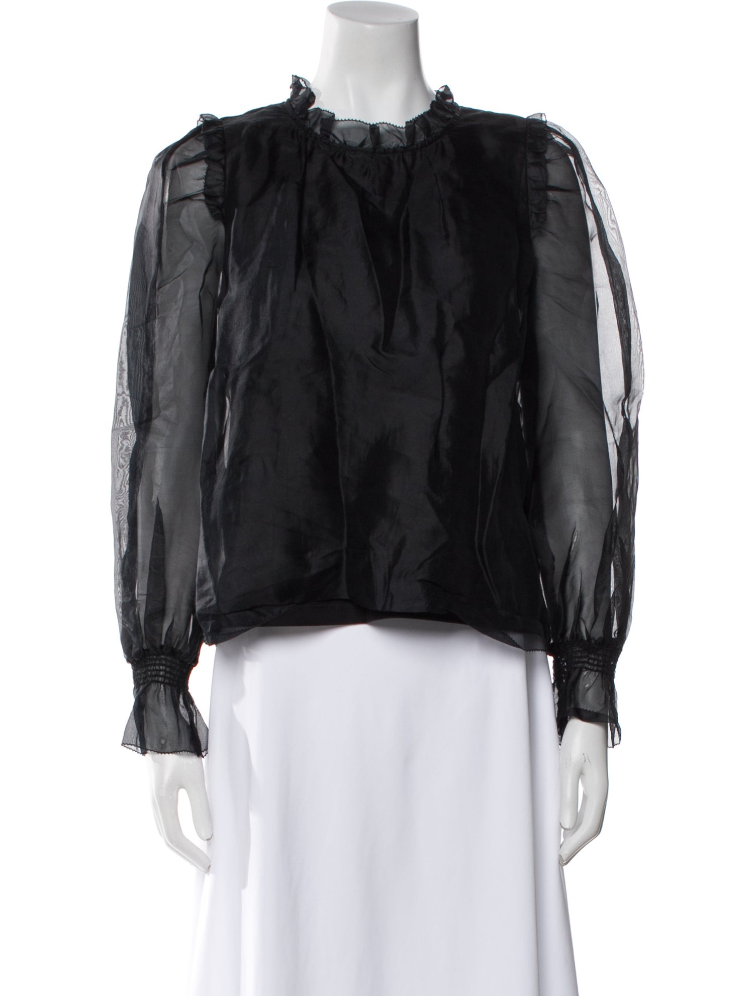 Sea New York Silk Mock Neck Blouse