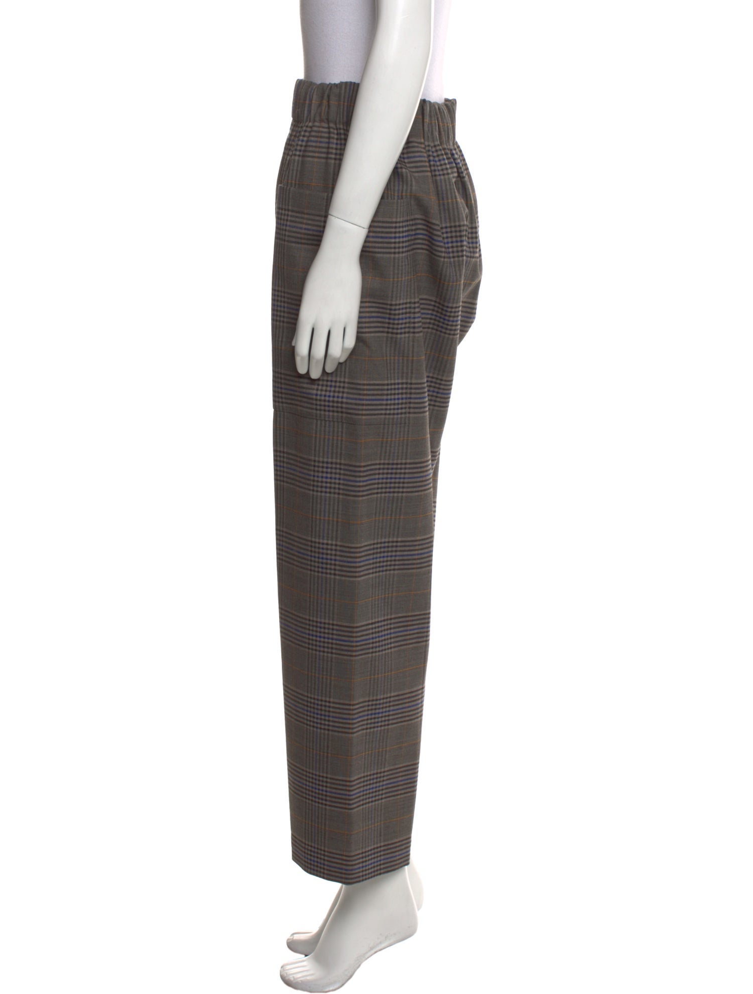 Sea New York Plaid Print Wide Leg Pants