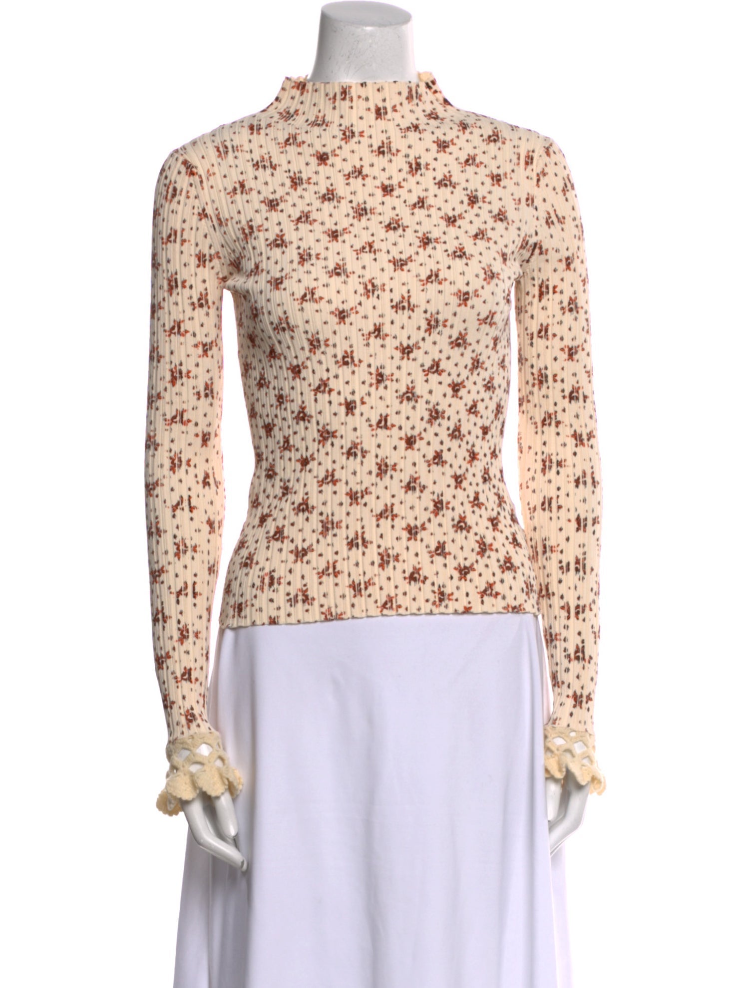 Sea New York Printed Mock Neck Top